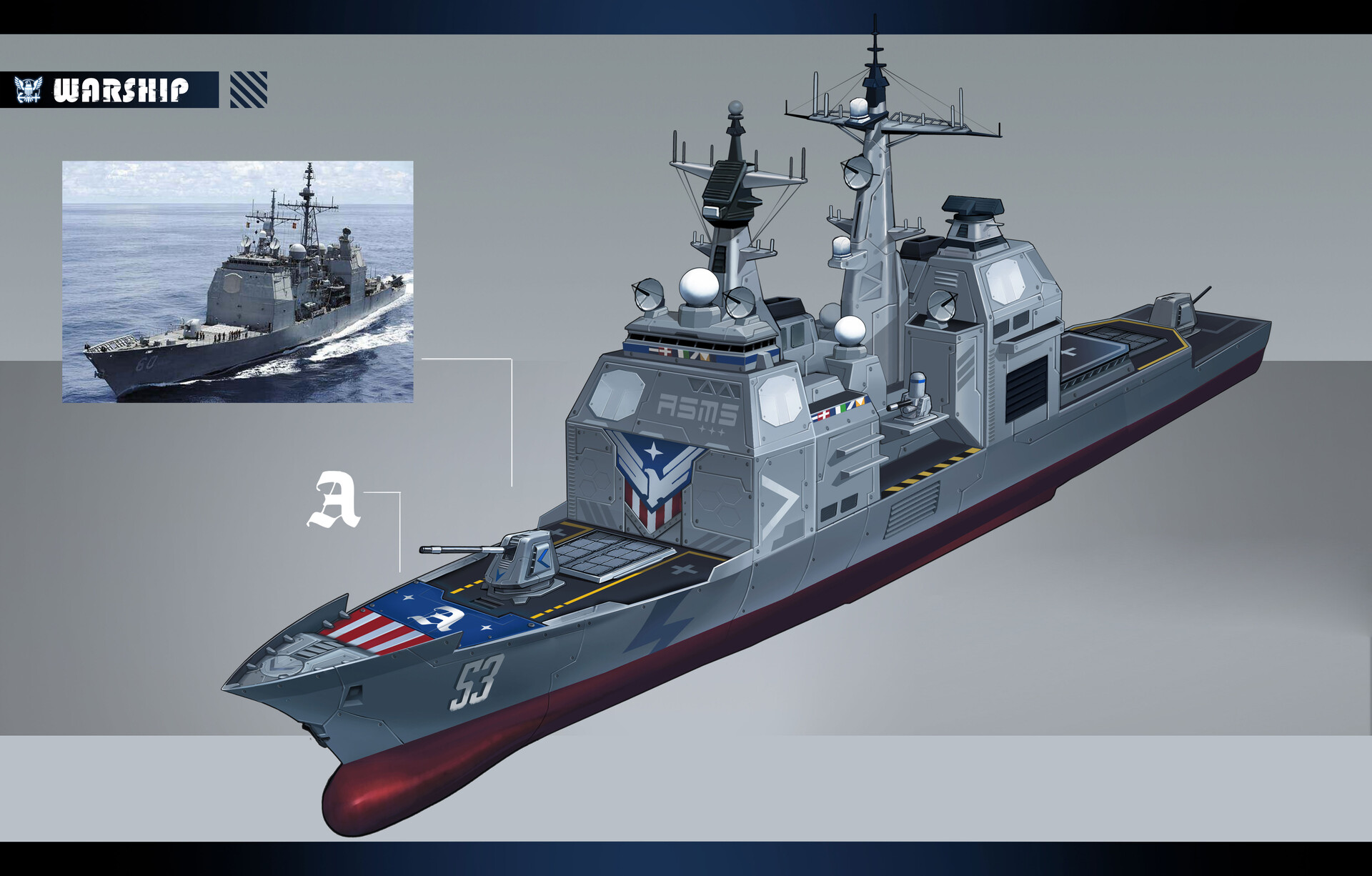 ArtStation Ticonderogaclass cruiser