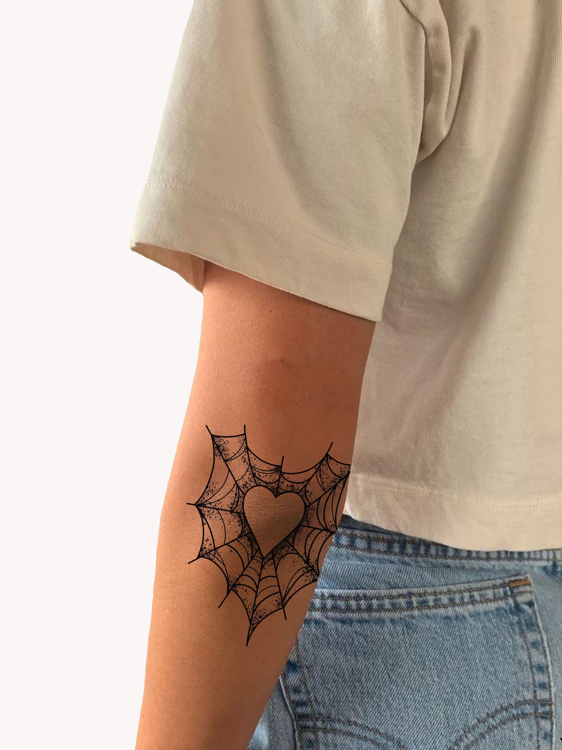 ArtStation heart spiderweb tattoo