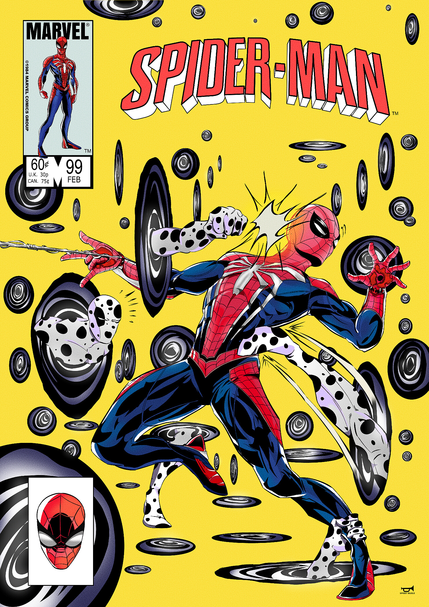 ArtStation - MARVEL'S SPIDER-MAN RETRO SPOT COVER | Fan Art Commission