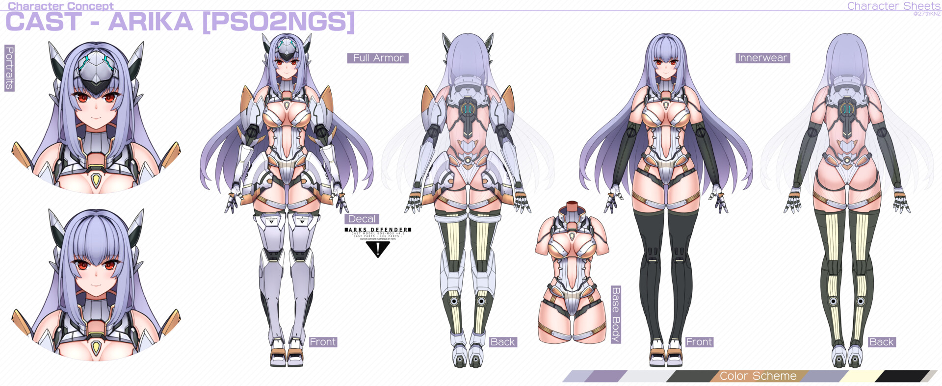 ArtStation - Phantasy Star Online 2 : New Genesis Player Character [CAST] -  Arika