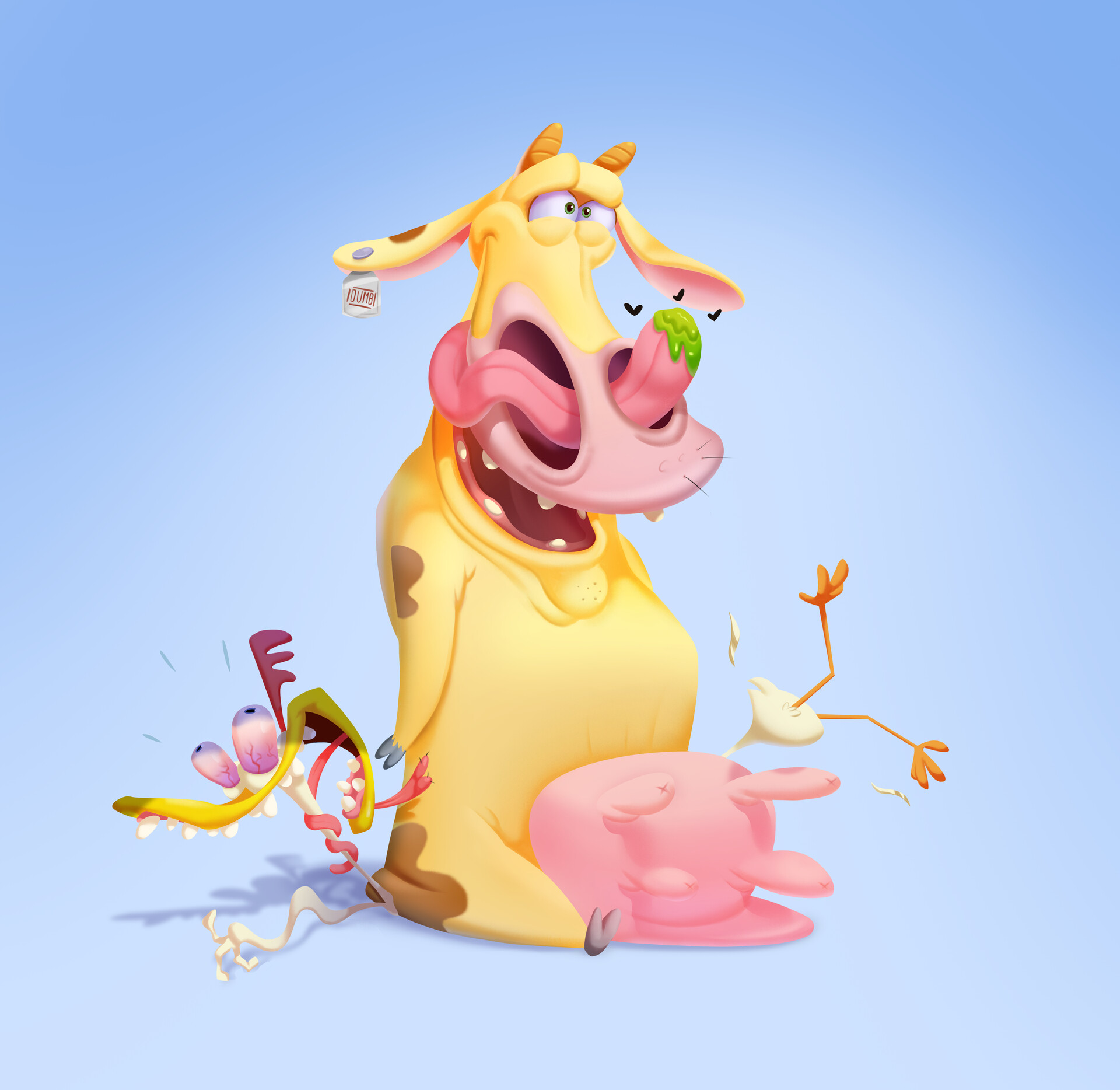 ArtStation - Cow and Chicken