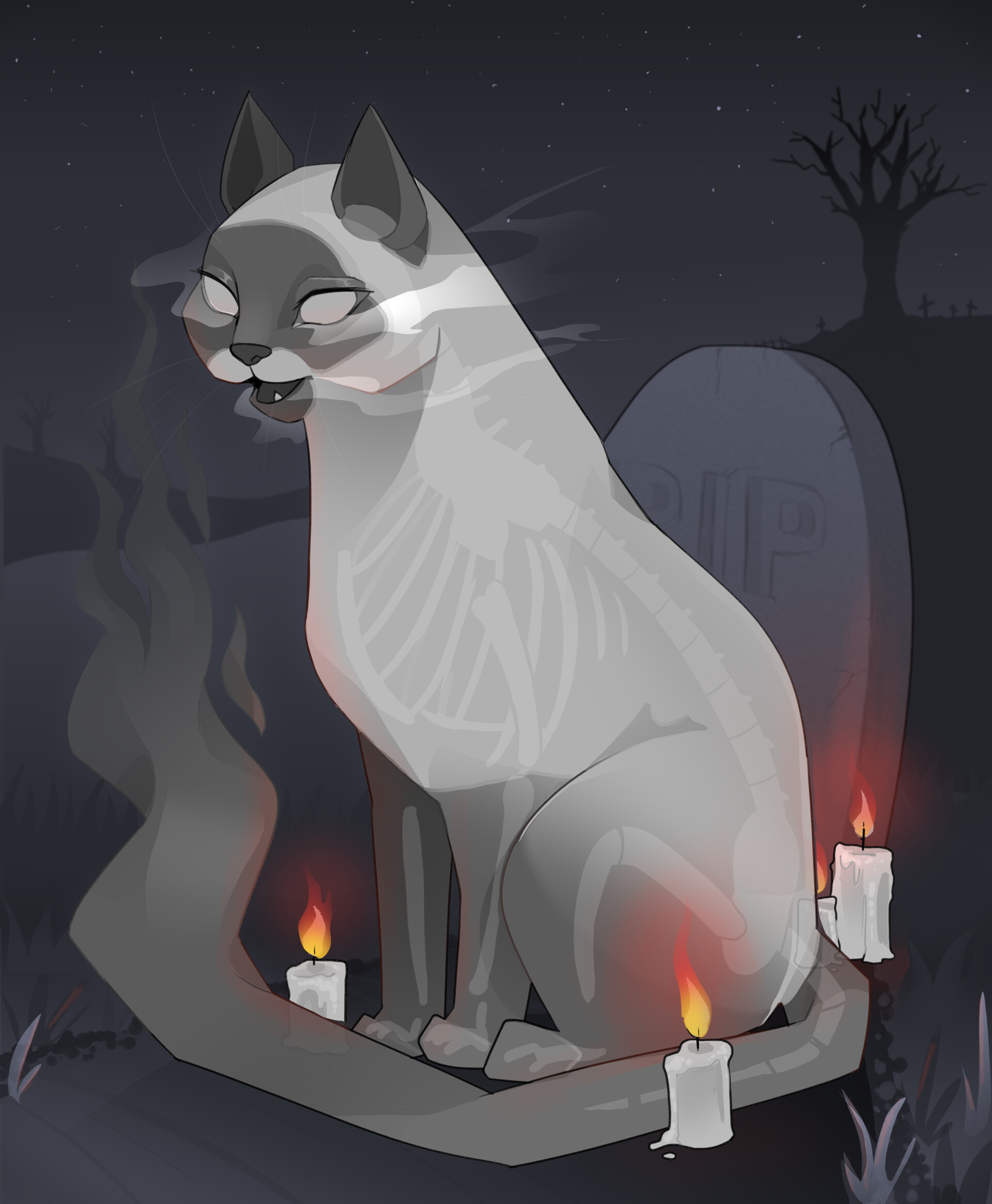 ArtStation Ghost Cat