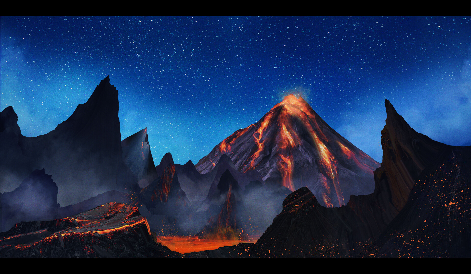 ArtStation - Volcanic landscape