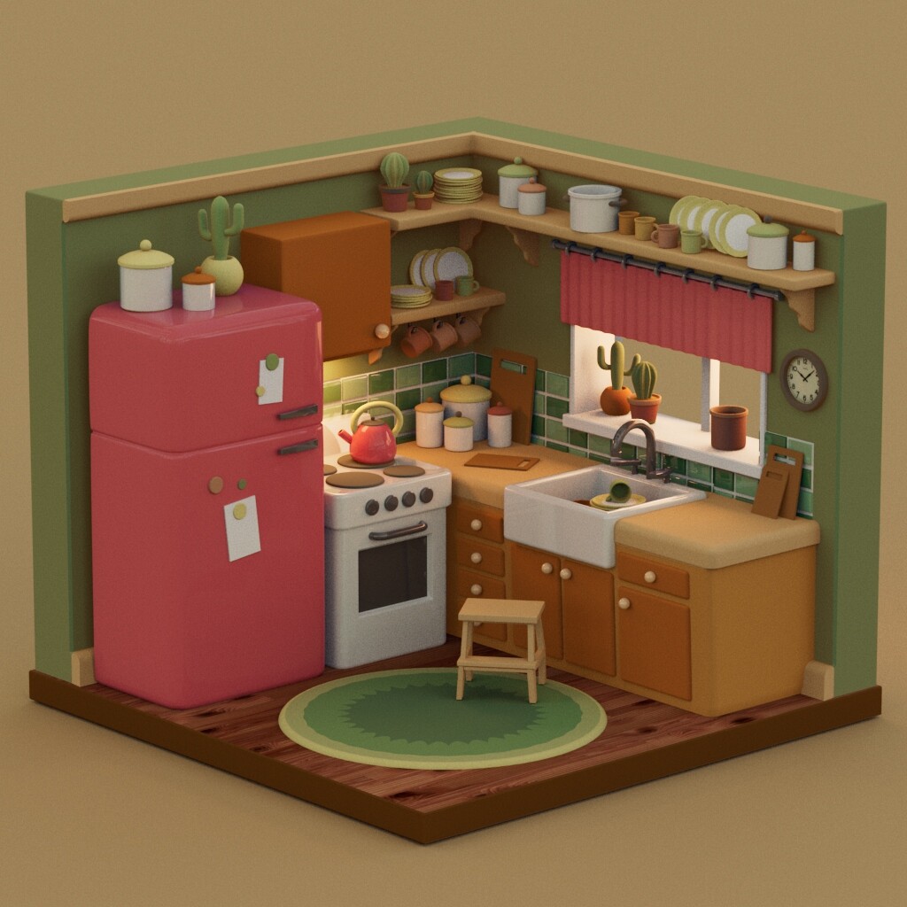ArtStation Kitchen Diorama