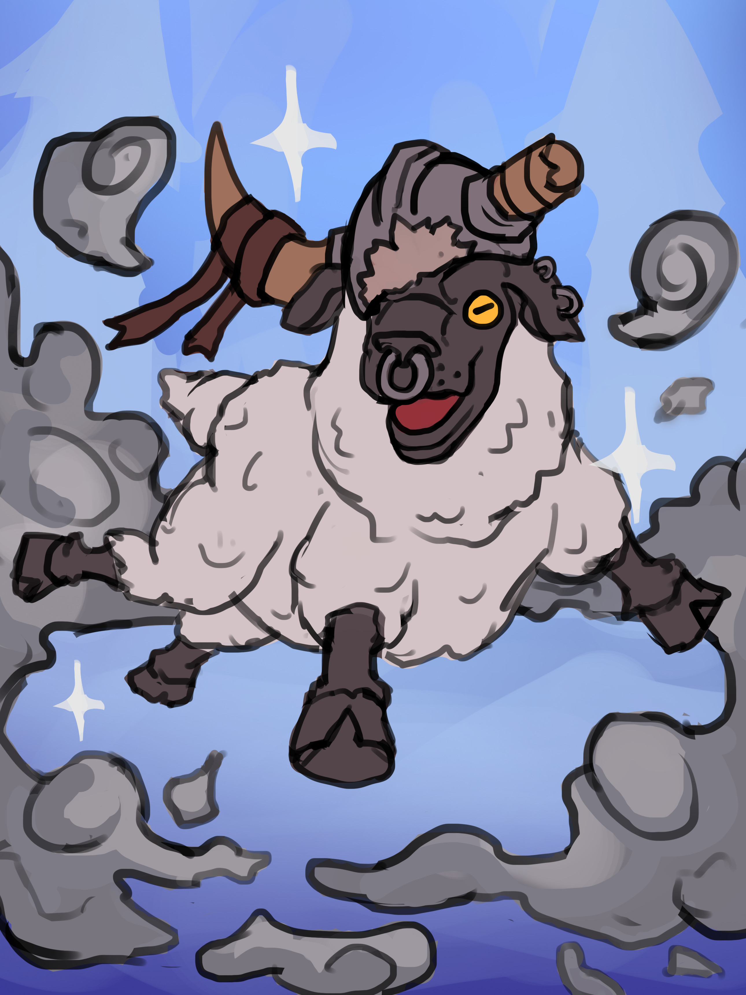 Flat color sketch