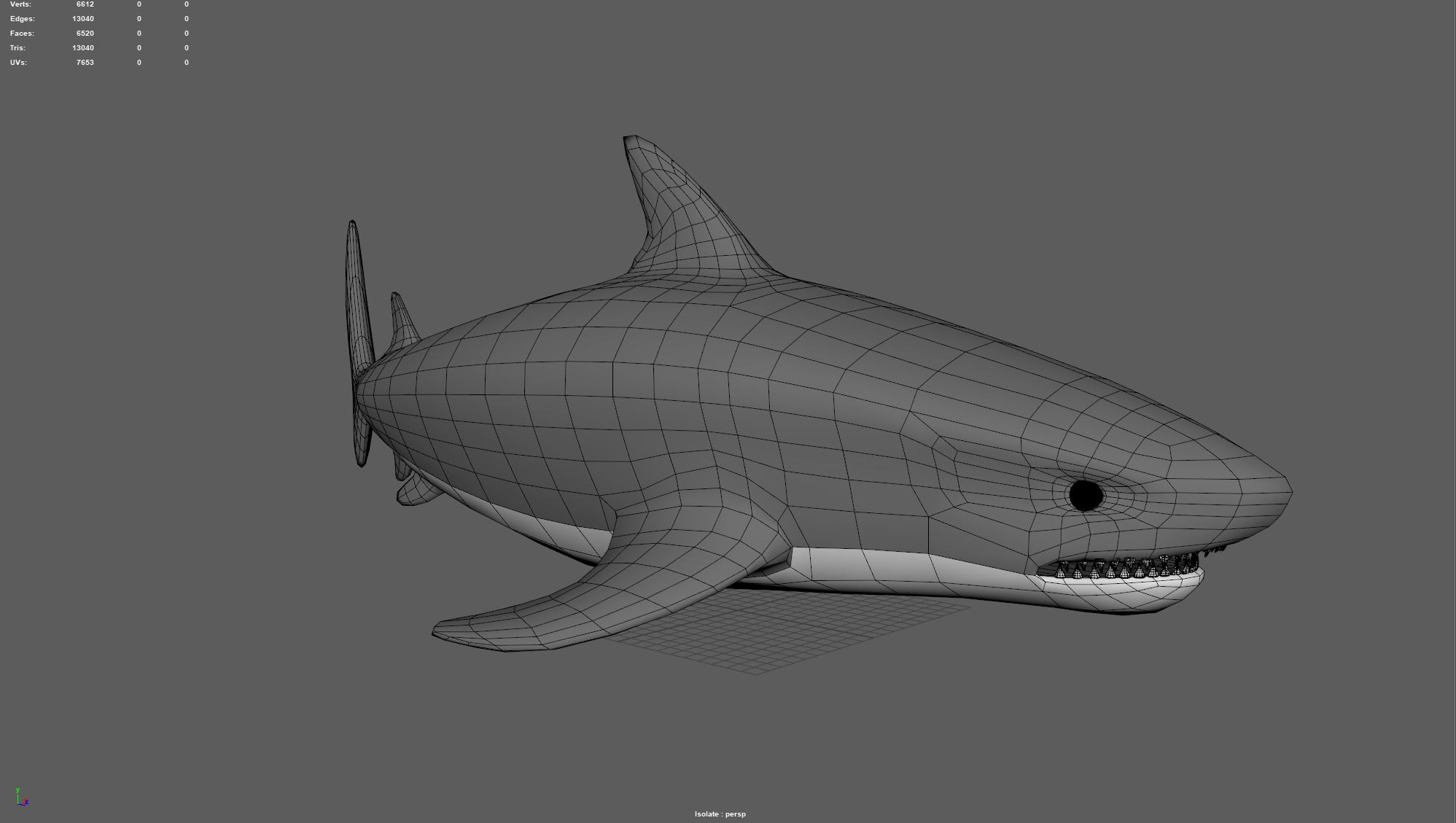 Shark Modeled and Rigged in Maya