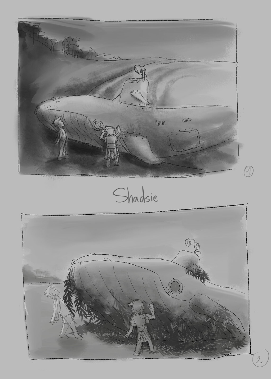 Thumbnails - they are very similar, but the second one had a more interesting perspective, so we went with that.