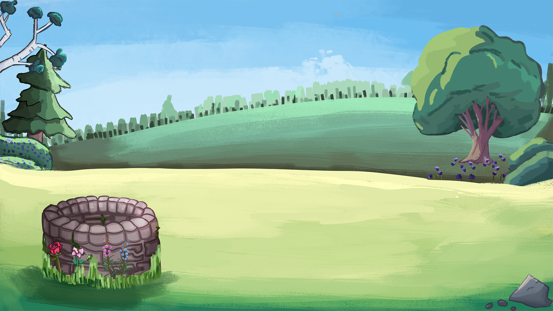 EddyPaintings - Background concept art for Saving the day 3d/2d versions