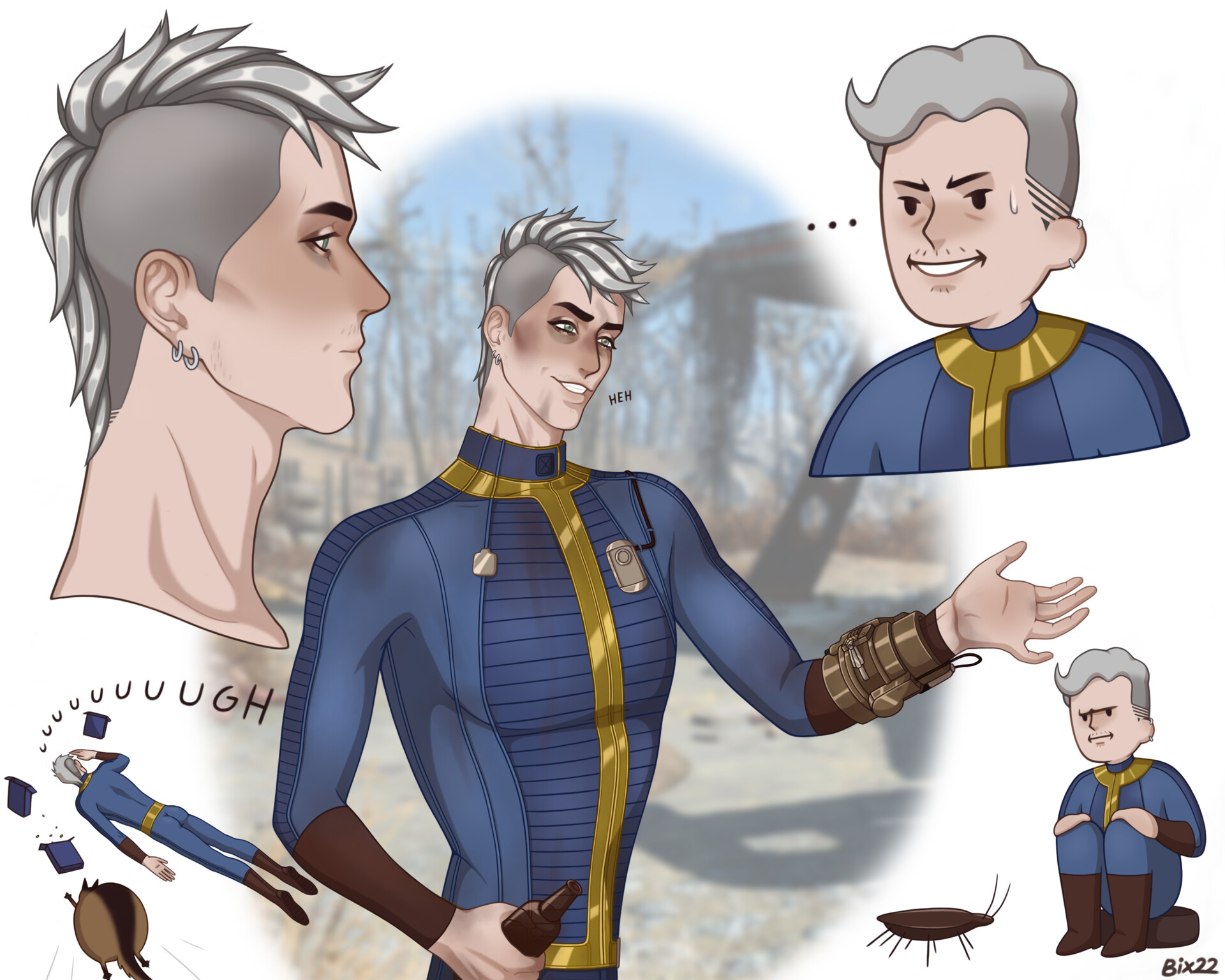 Artstation fo4 sole survivor character redraw