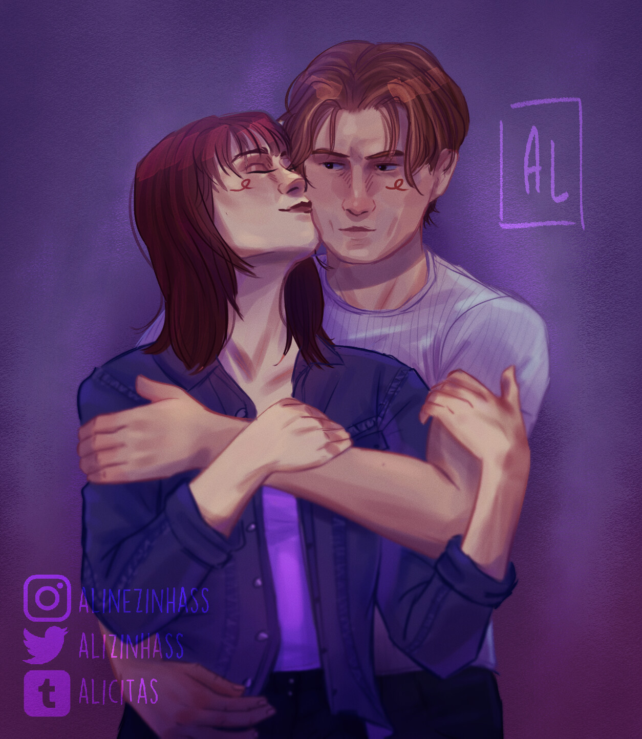 alinezinhas work - Sidney Prescott & Billy Loomis (Heathers Poster)