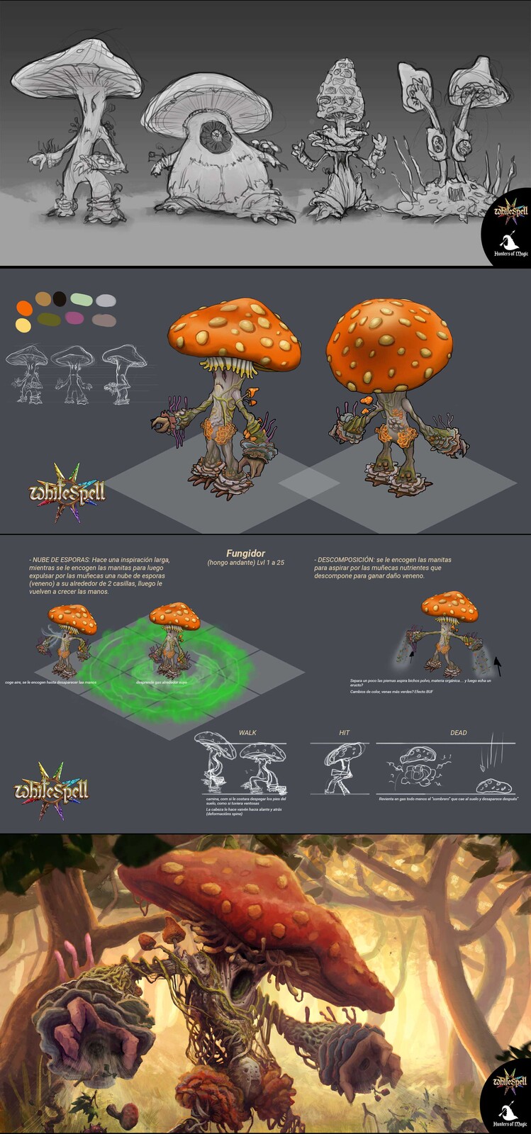 Isometric Fungidor character design and illustration