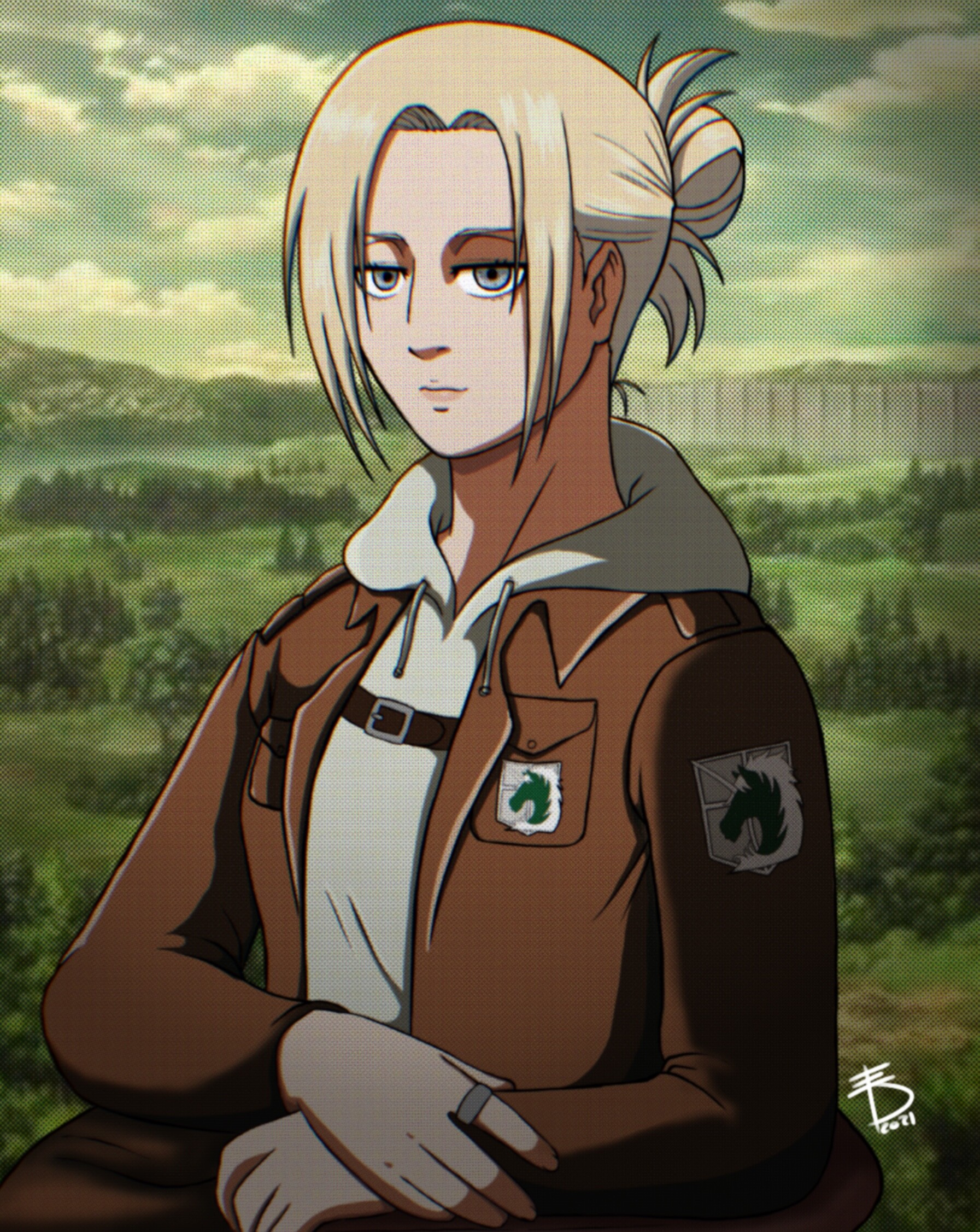 Download Annie Leonhart, from the Attack on Titan anime series Wallpaper |  Wallpapers.com