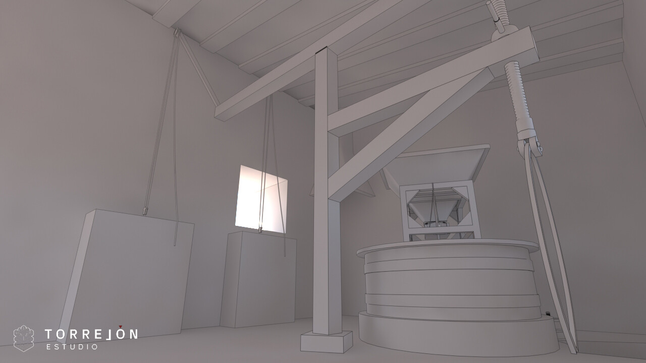 Reconstrucción volumétrica en detalle del interior - 01