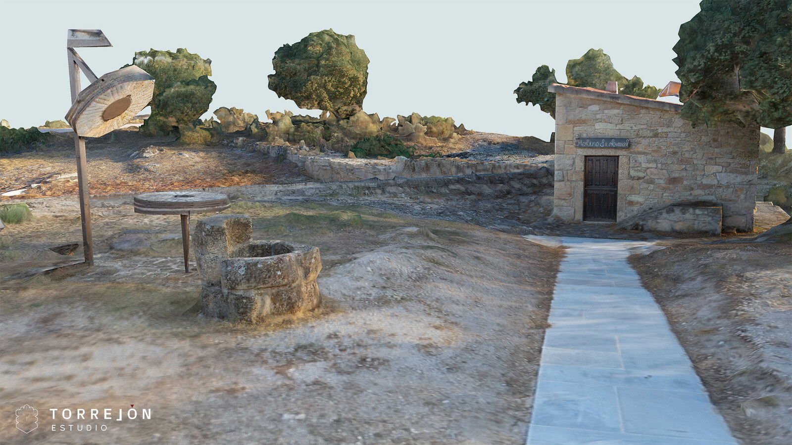 Detalle de la entrada al molino