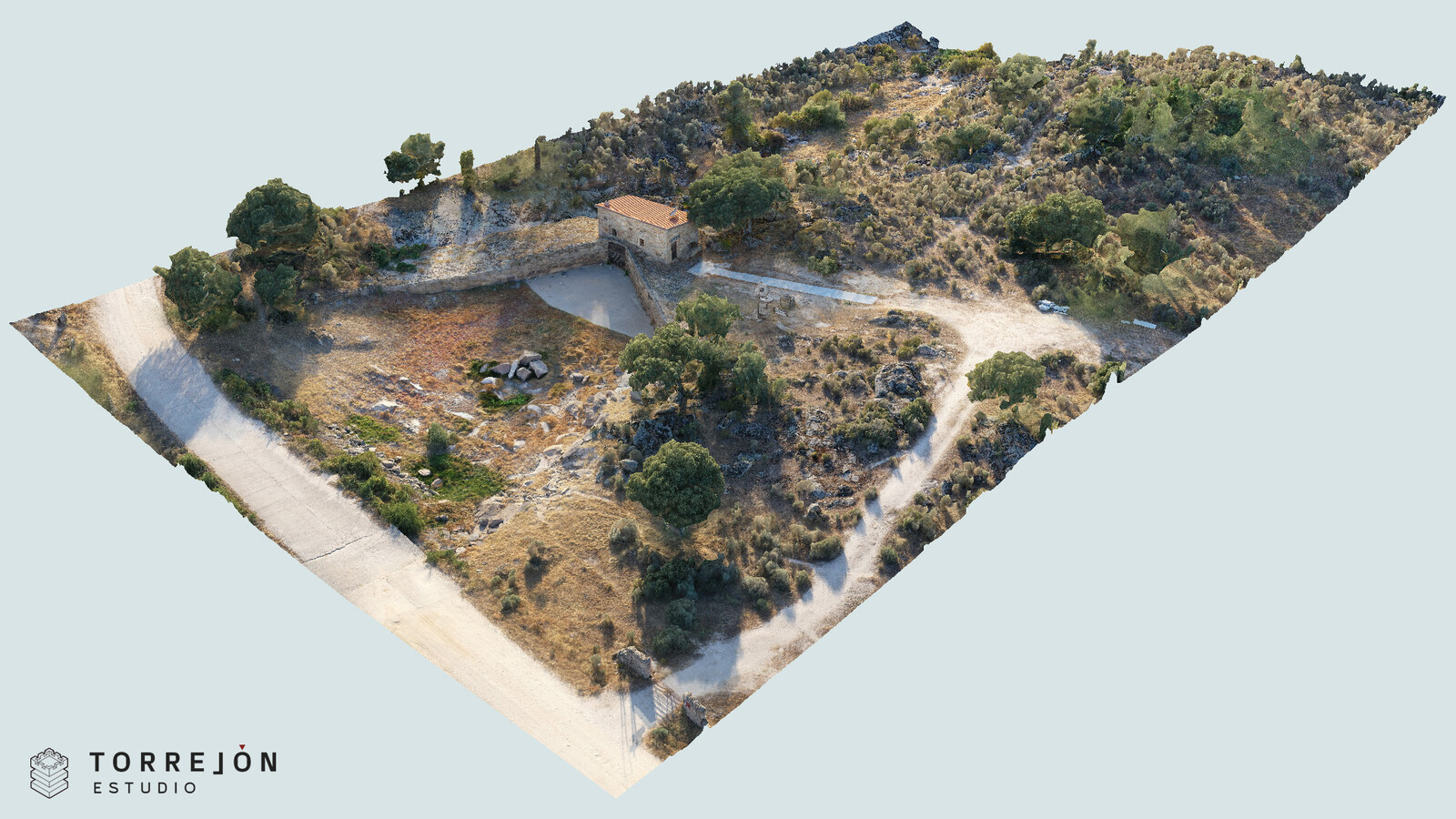 Vista general del área escaneada en 3D