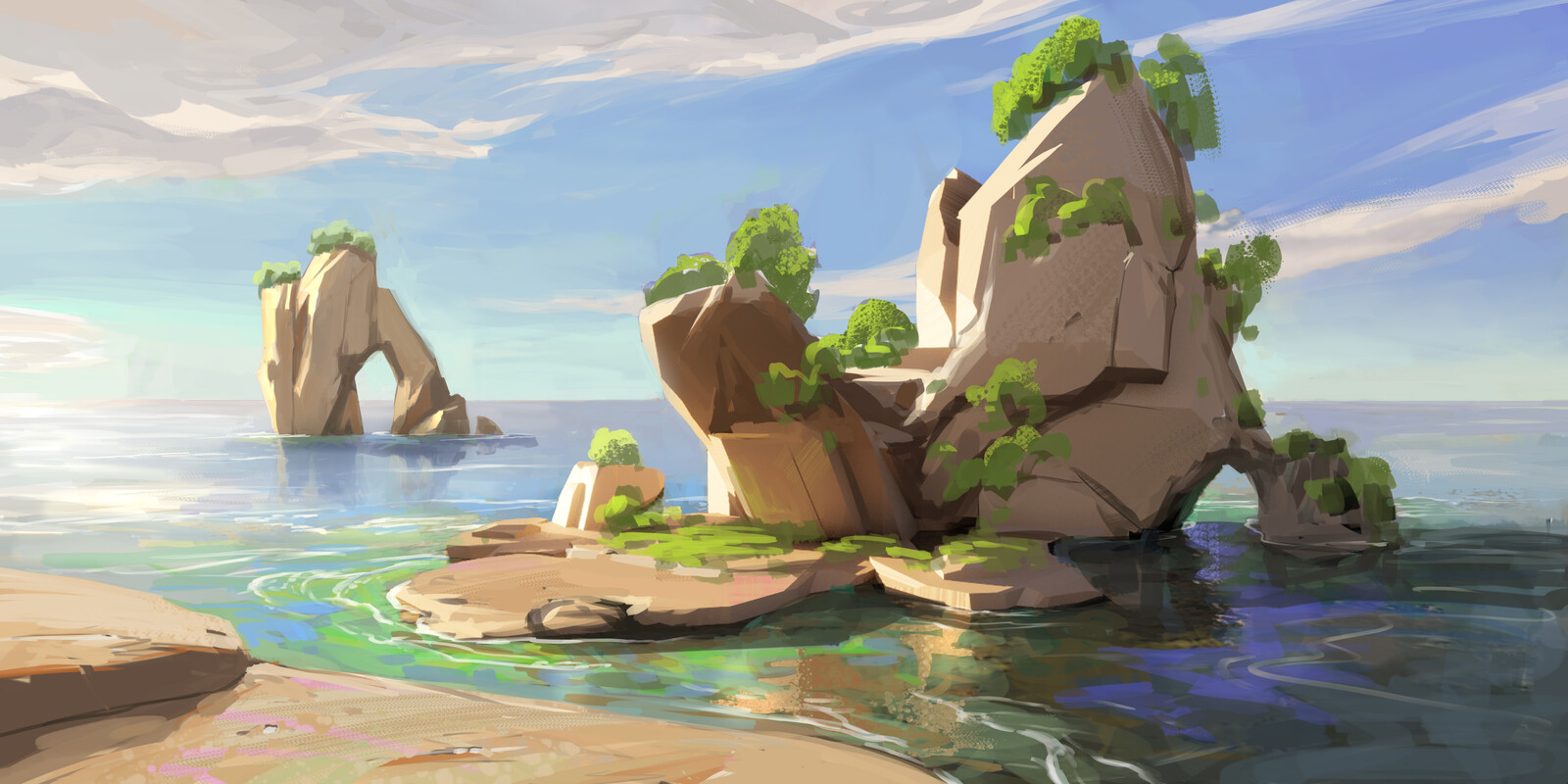 Stylized rocks