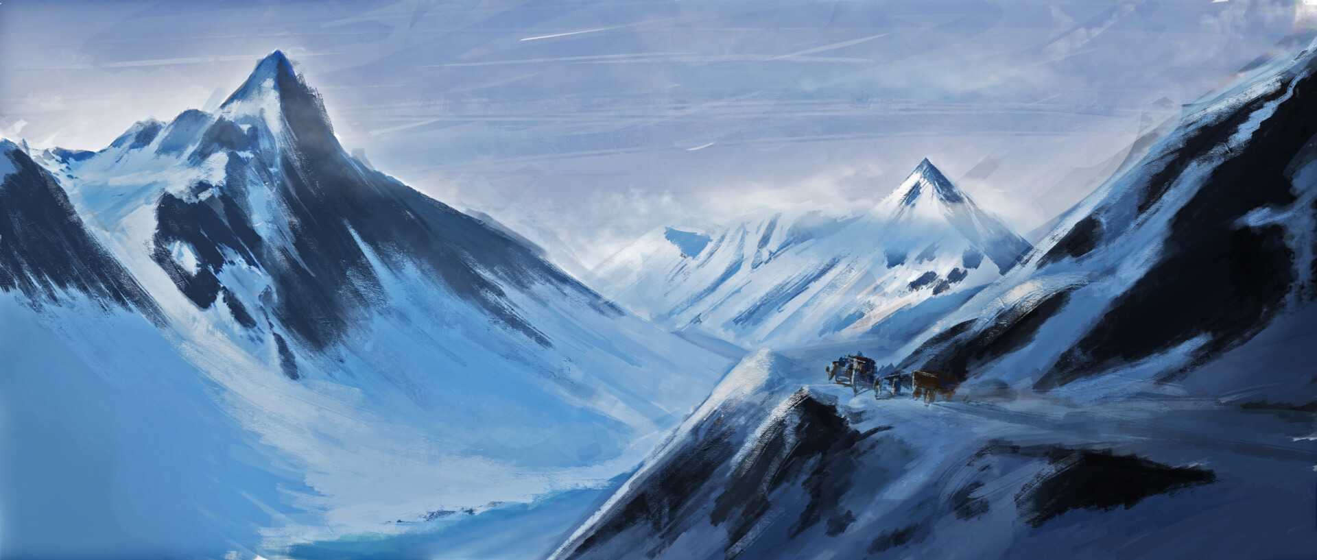 ArtStation Snowy Mountain (Landscape)