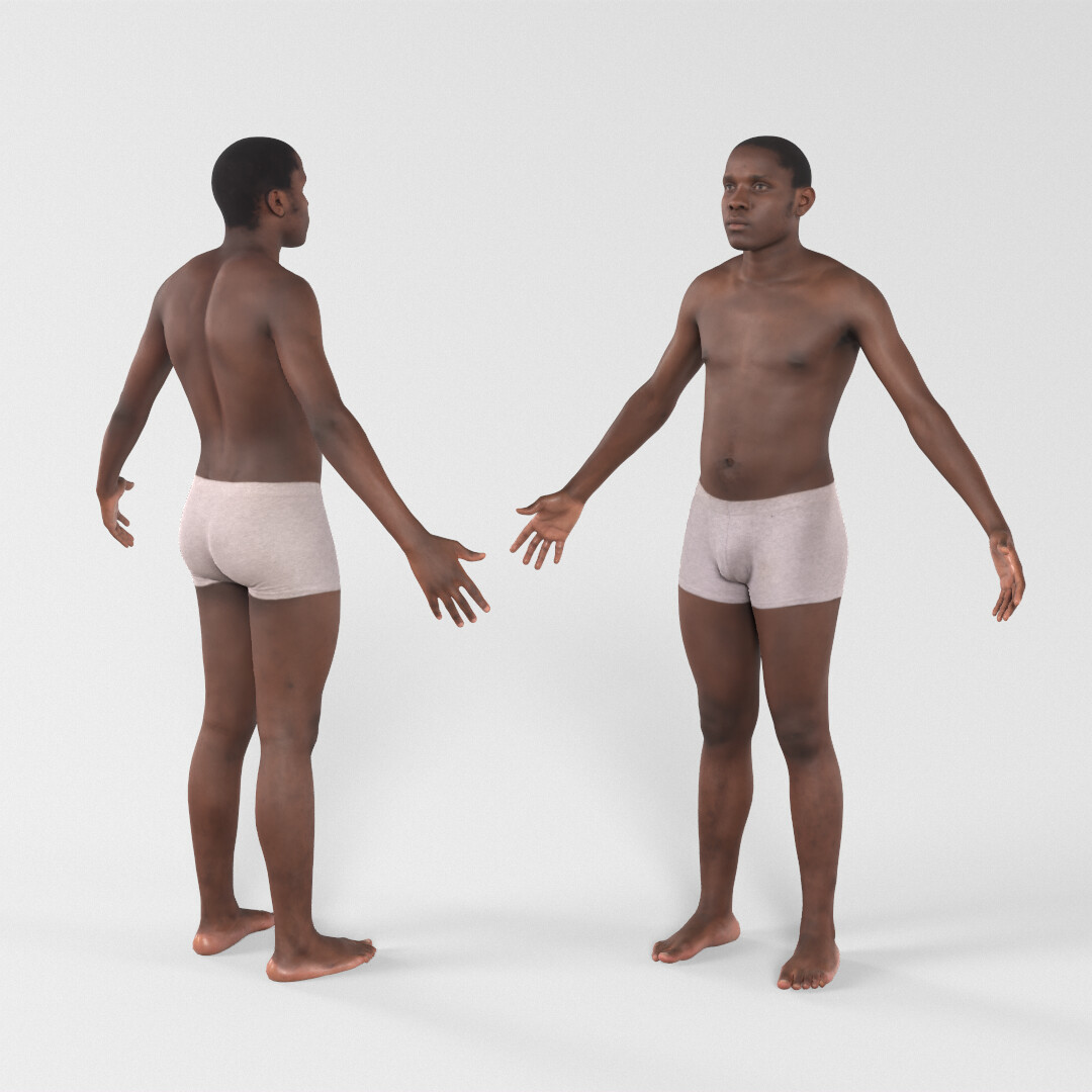 Young Man Underwear 3D model