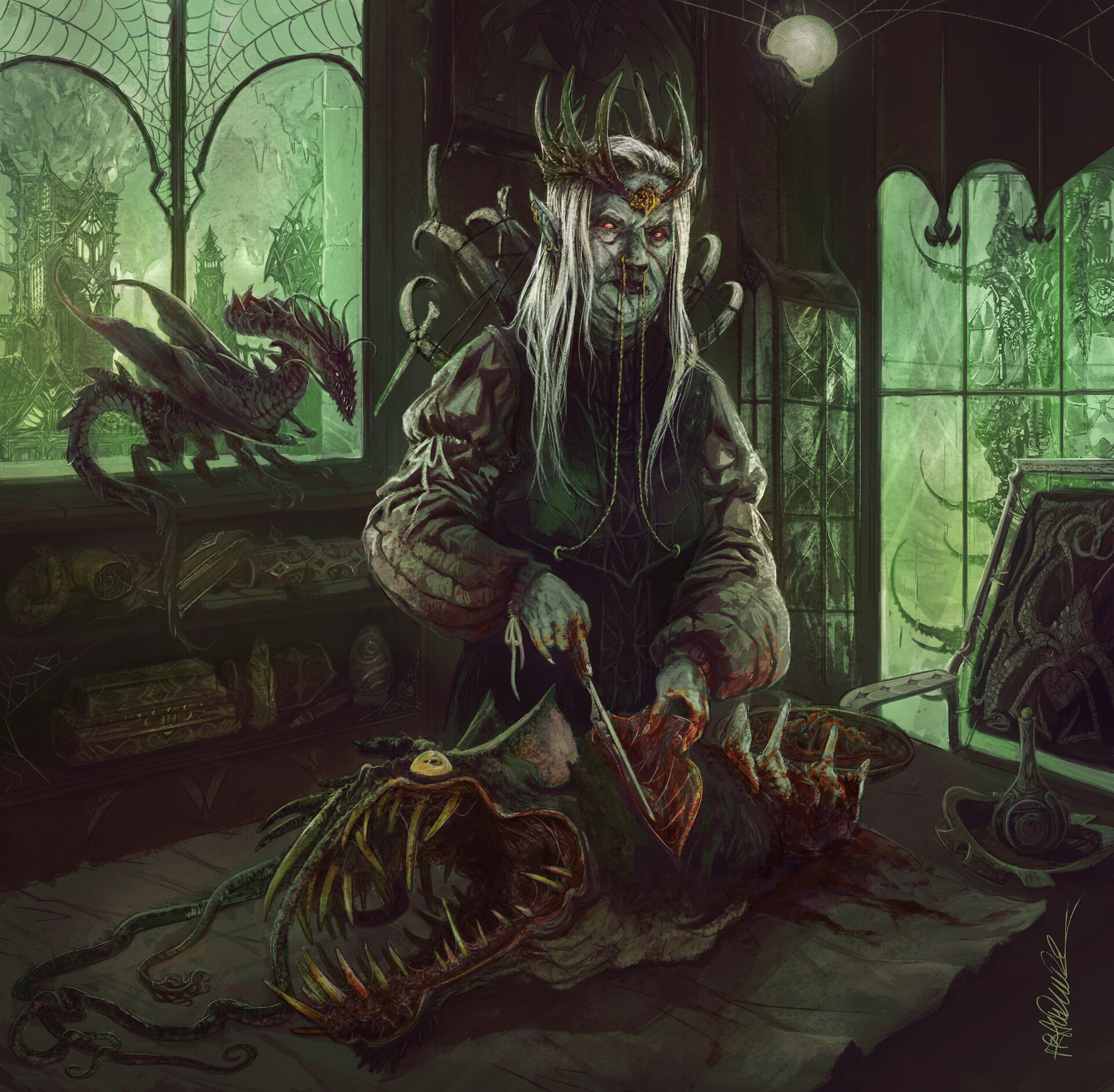 ArtStation - Old Drow elf dark fantasy art