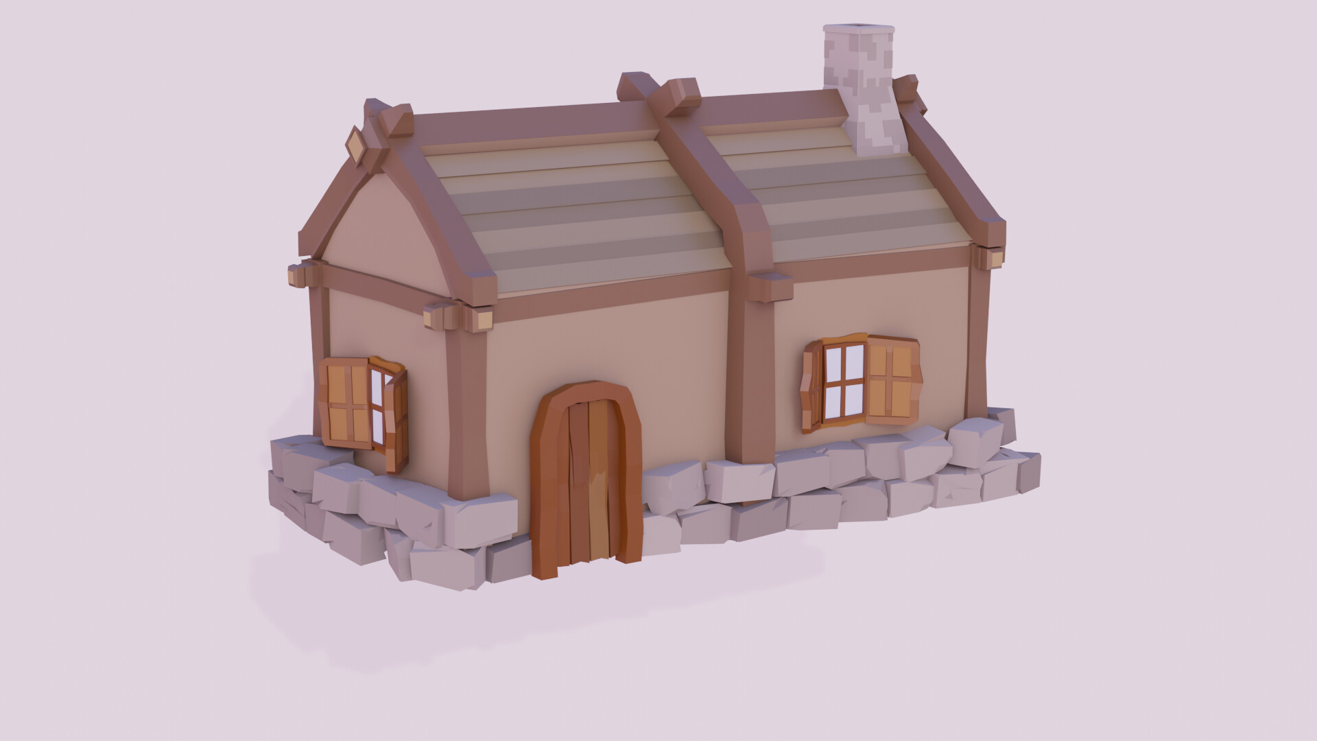 Artstation low poly hut