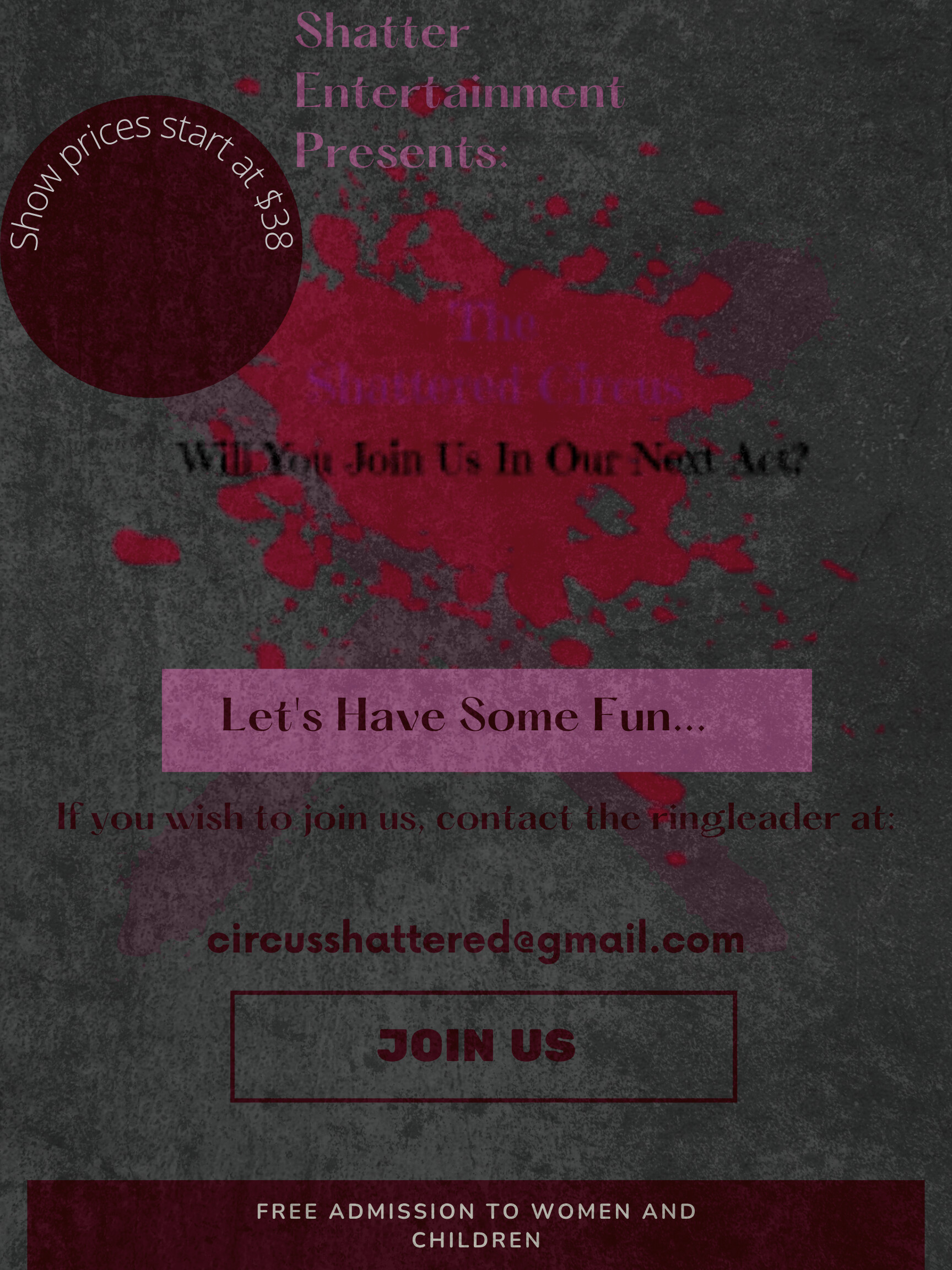 The Shattered Mind - Shattered Circus Advertisment