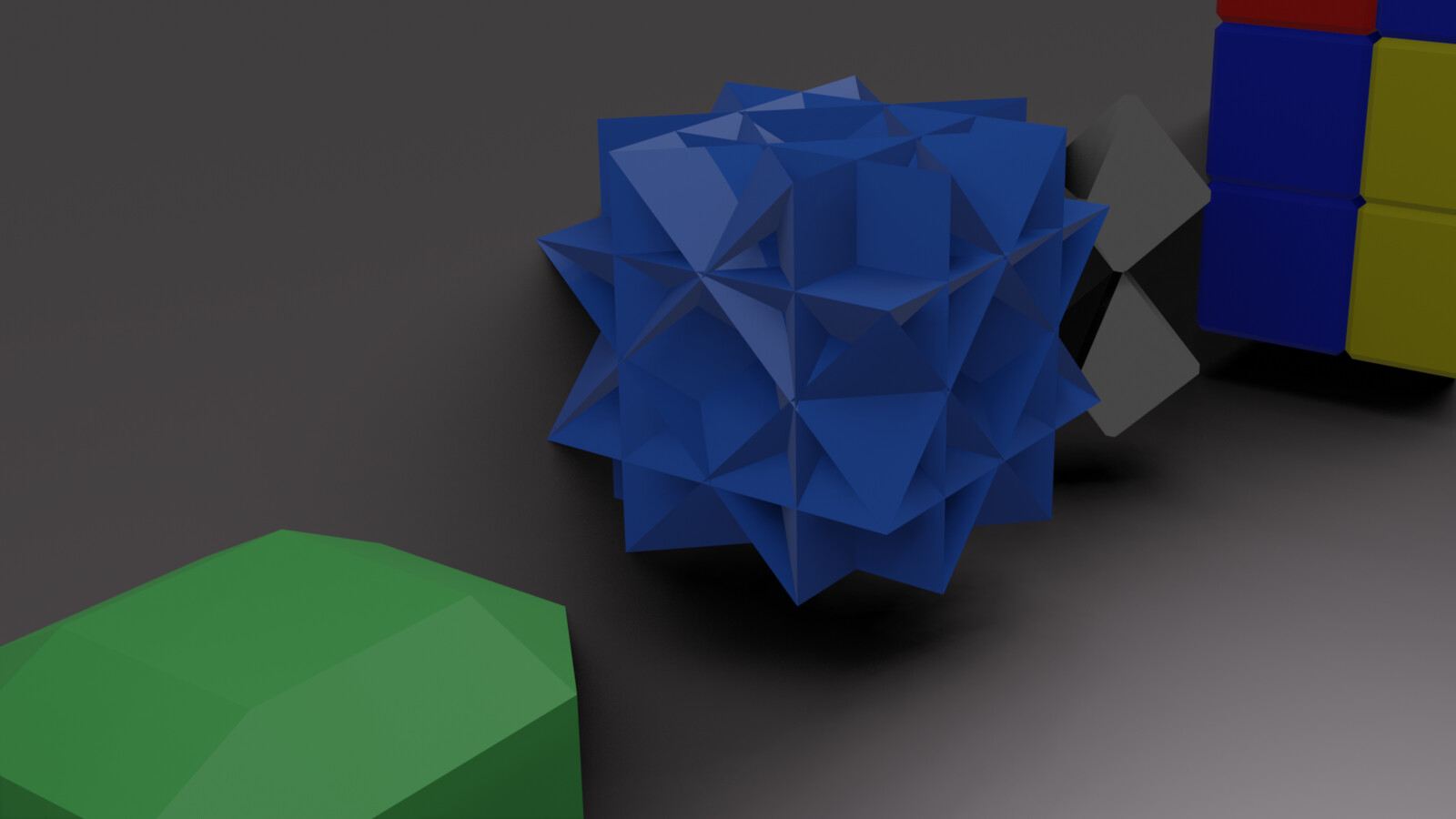 An object (former cube) effected by the Bevel tool