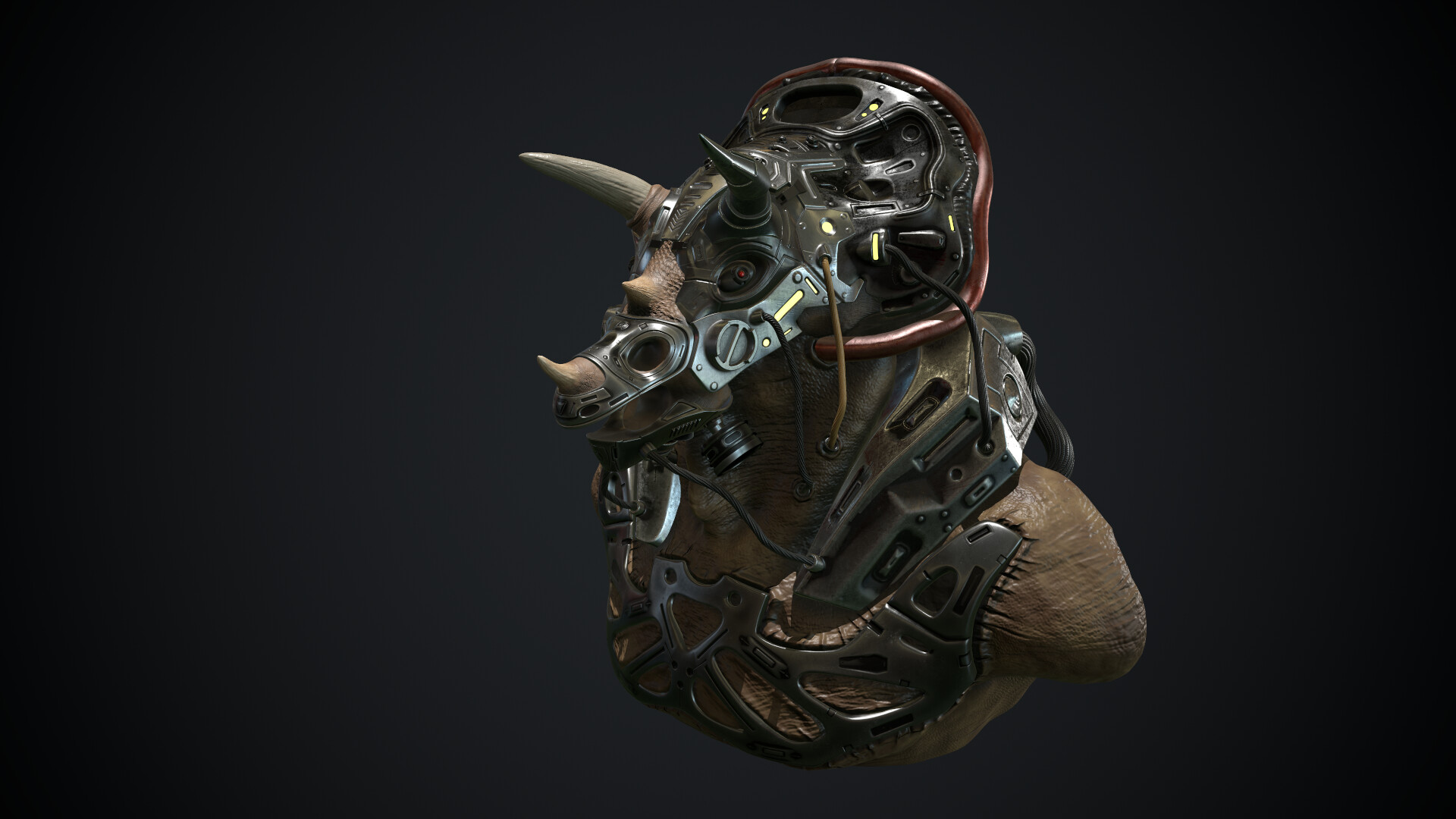 ArtStation Cyber triceratops