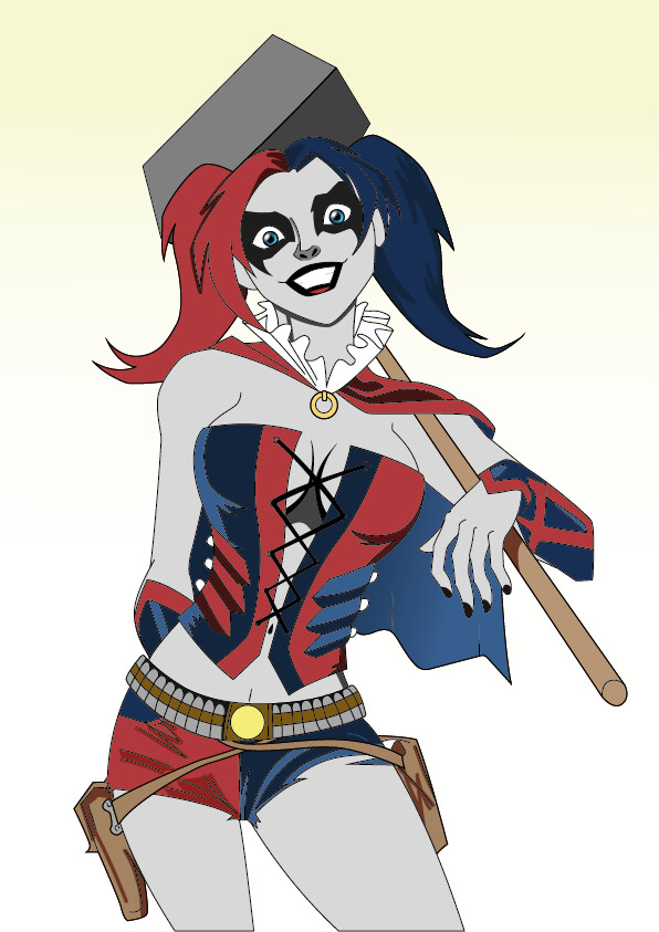 How to draw Harley Quinn / 9qd3dgd14.png / LetsDrawIt