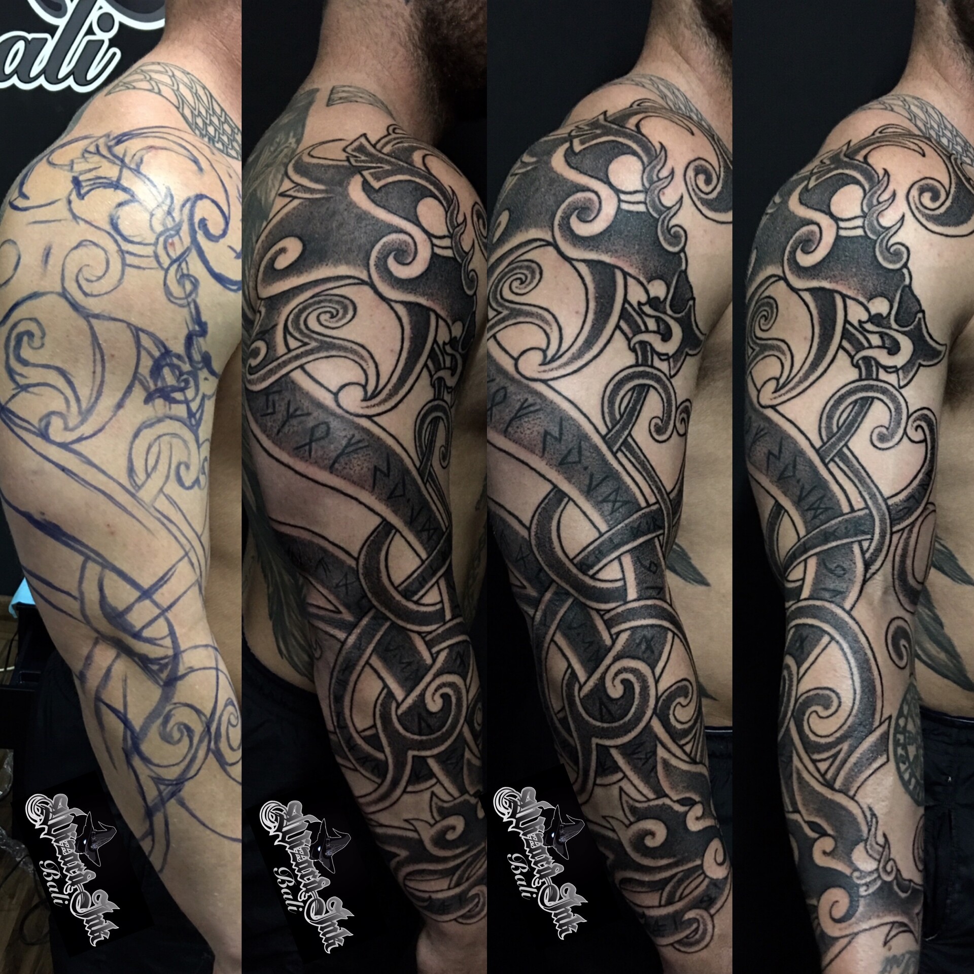 Black and Gray Knight Sleeve Healed by Brian Meier TattooNOW