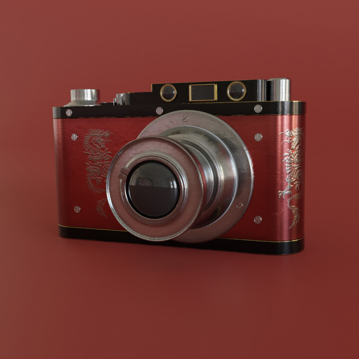 ArtStation - Leica D.R.P. Art Camera Vintage 35mm Red/Gold