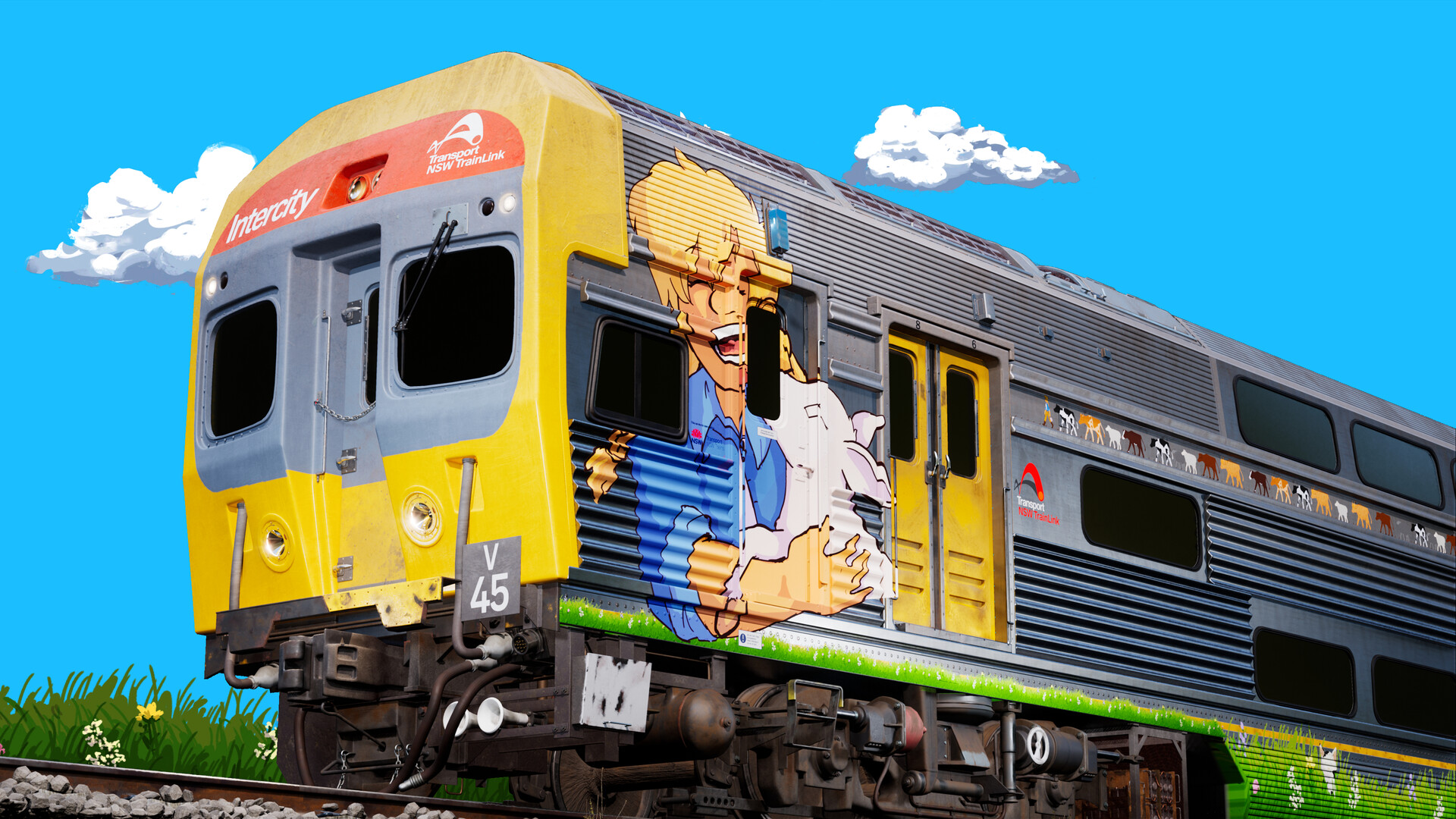 V set cheap model train