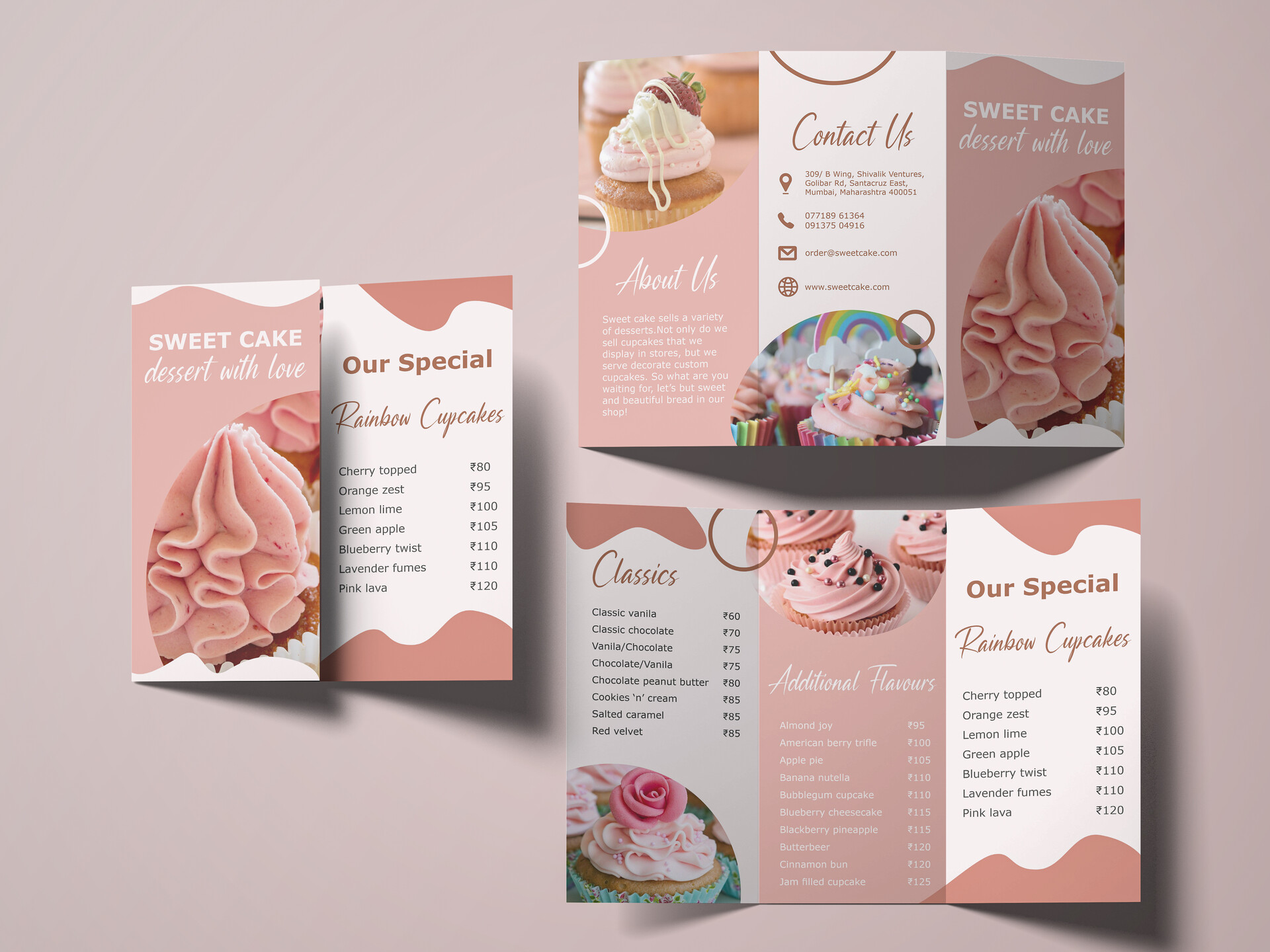 Cupcake Card Tri Fold