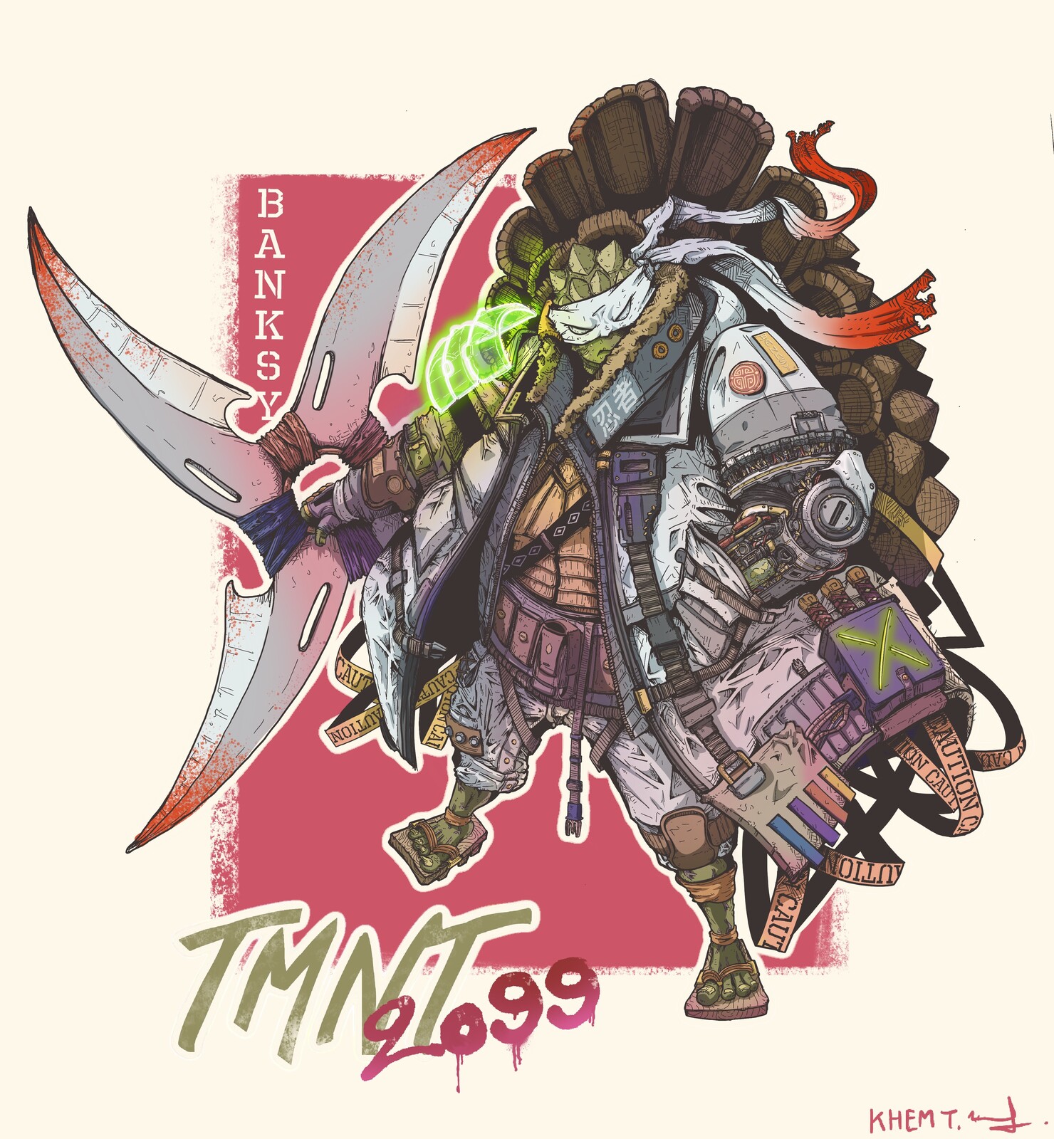 "Banksy" TMNT 2099 : Character Design Challenge ( Teenage mutant ninja turtle )