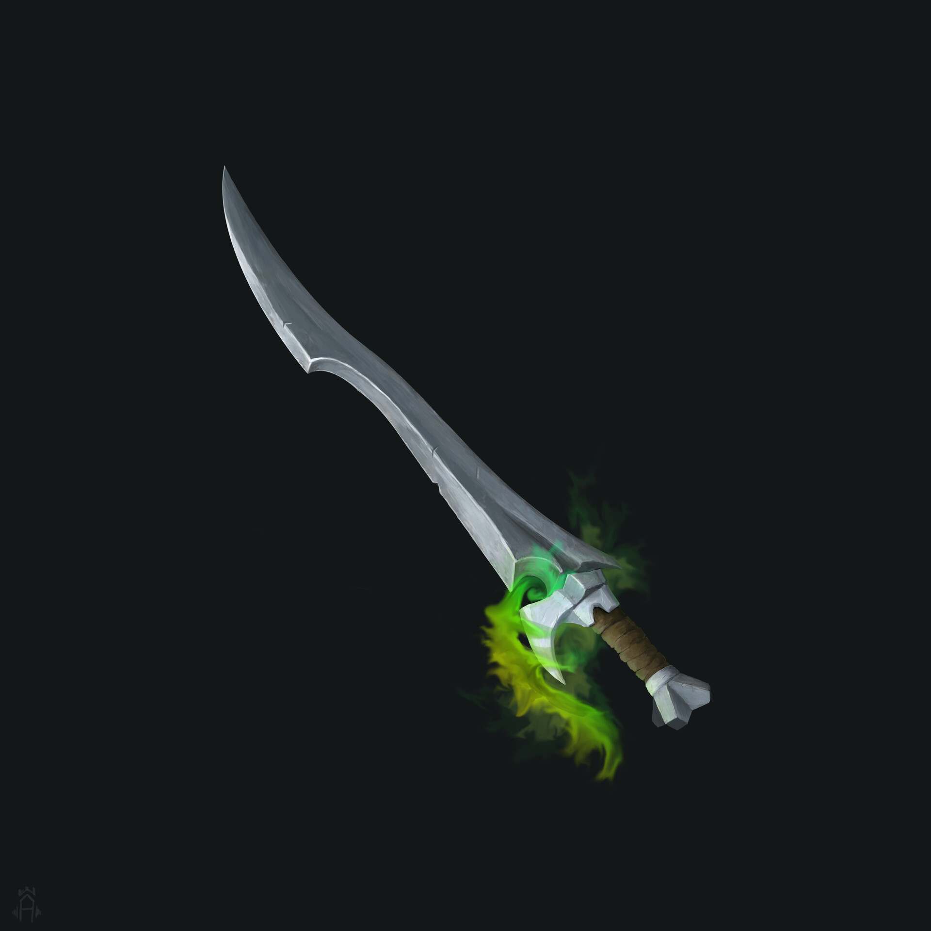 ArtStation Sword with flaming hilt
