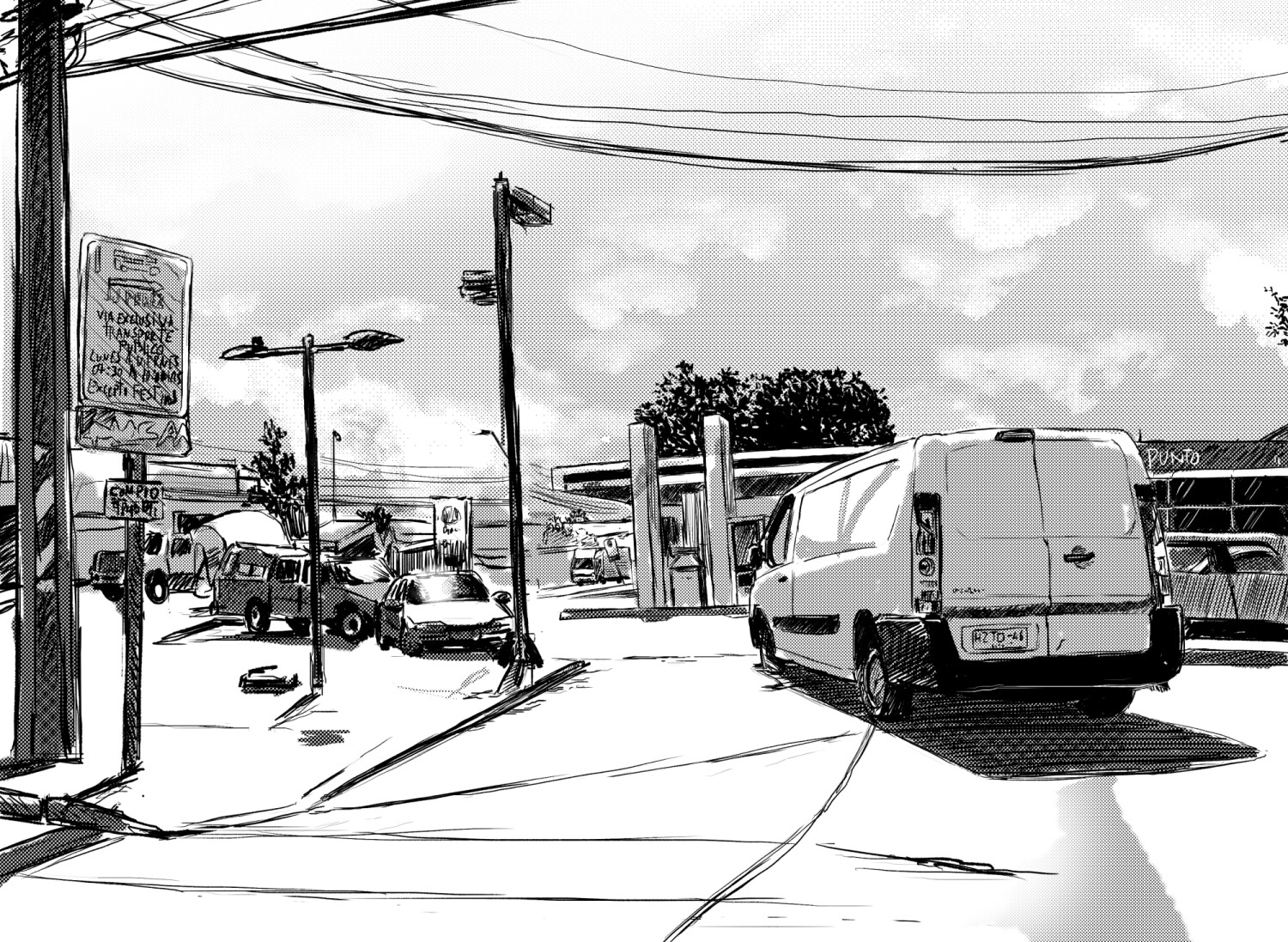 Manga City Background