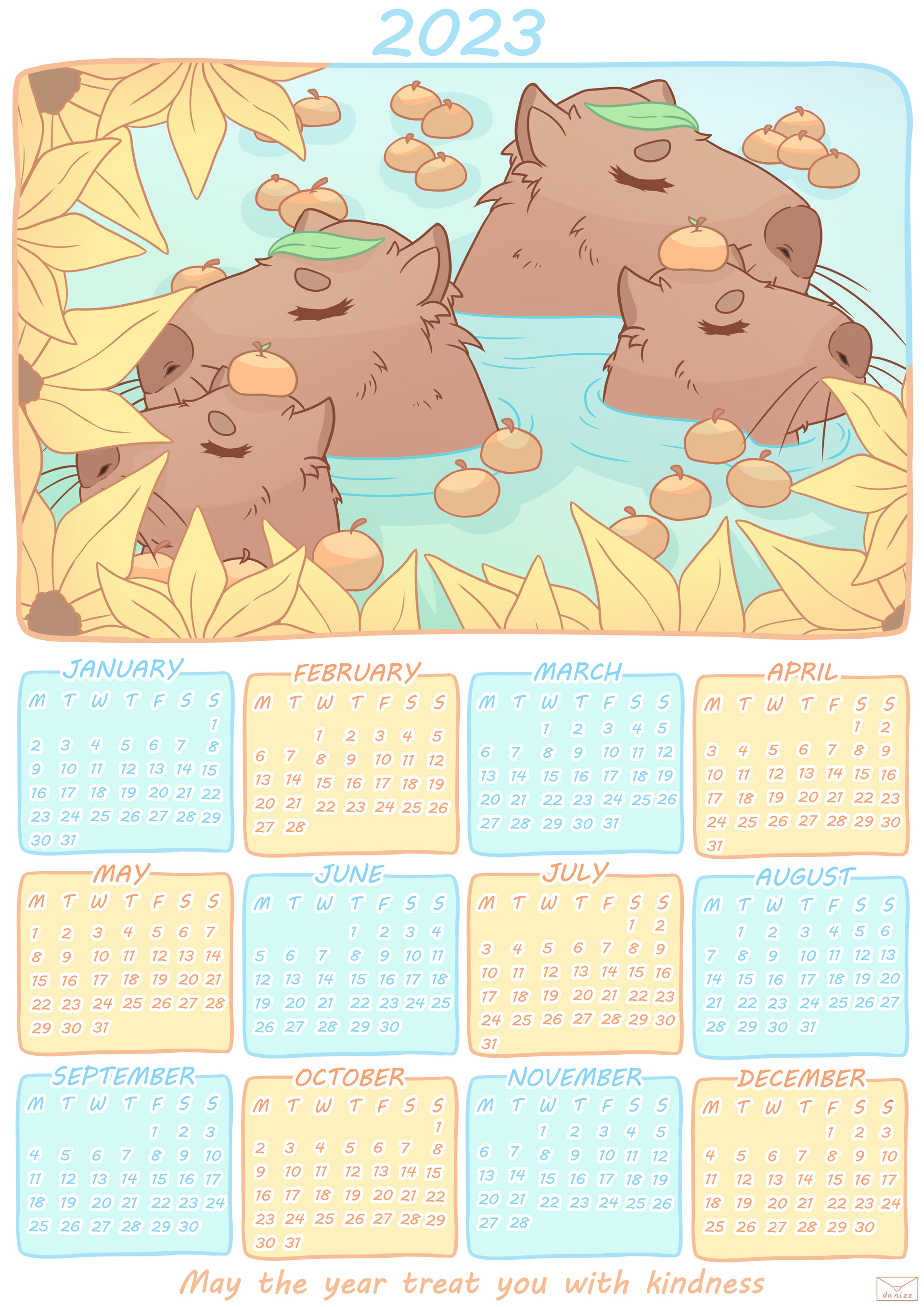 ArtStation Capybara calendar [2023]