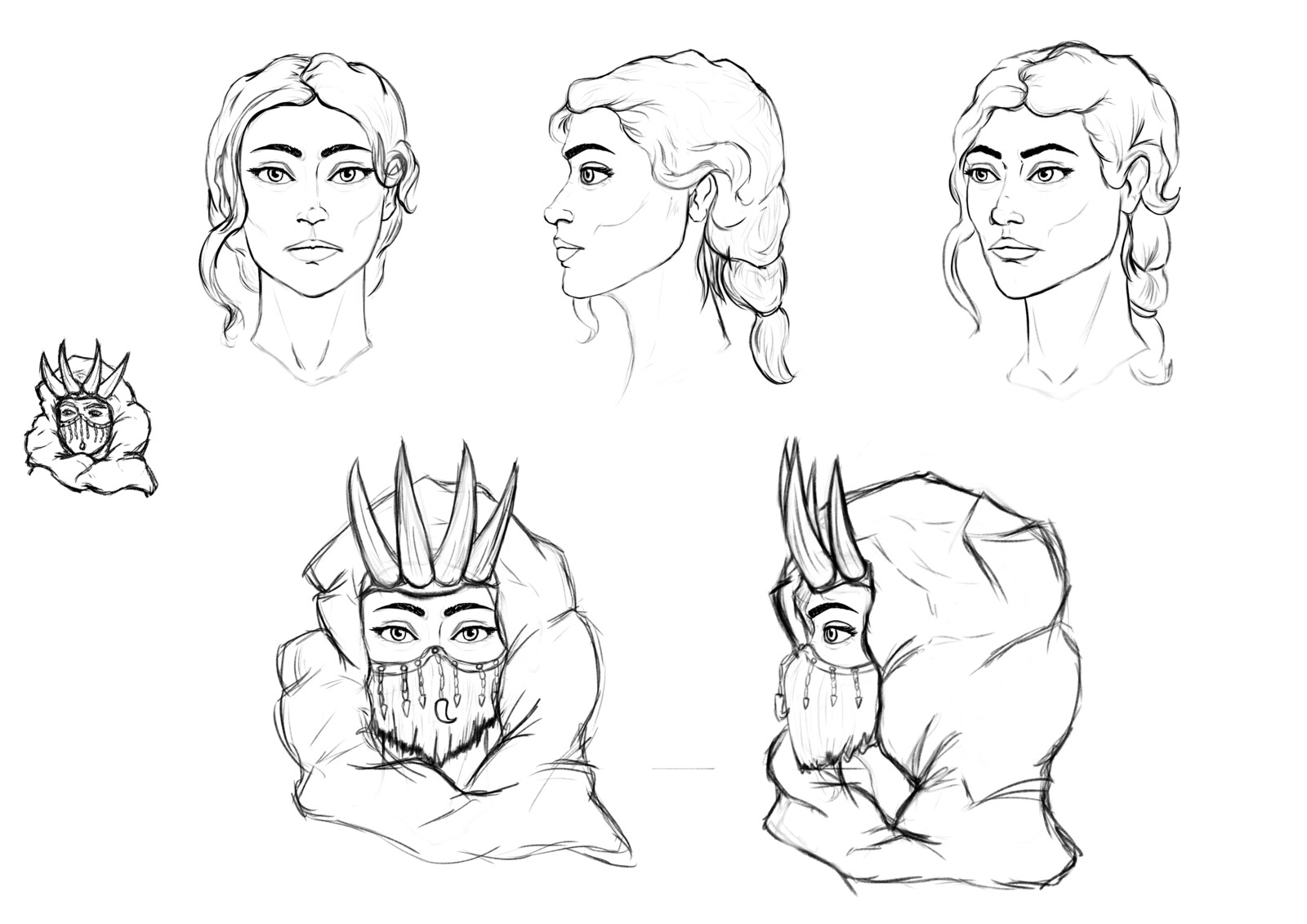 Facial anatomy for the character.