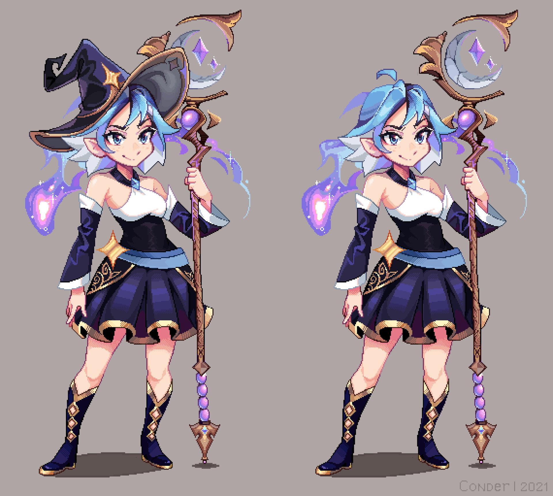 Artstation Pixel Model Of Mage