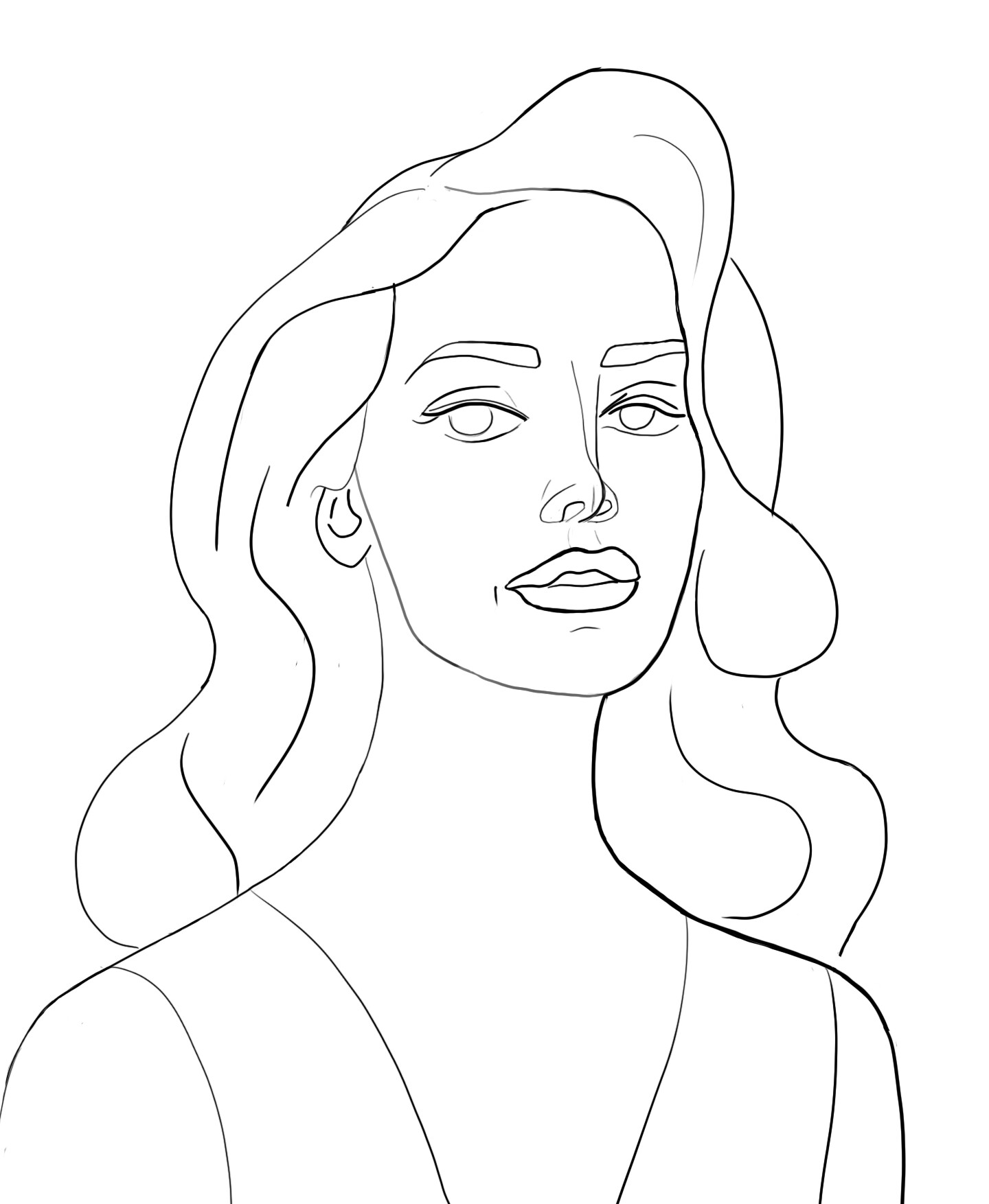 Simple Lana Del Rey Drawing