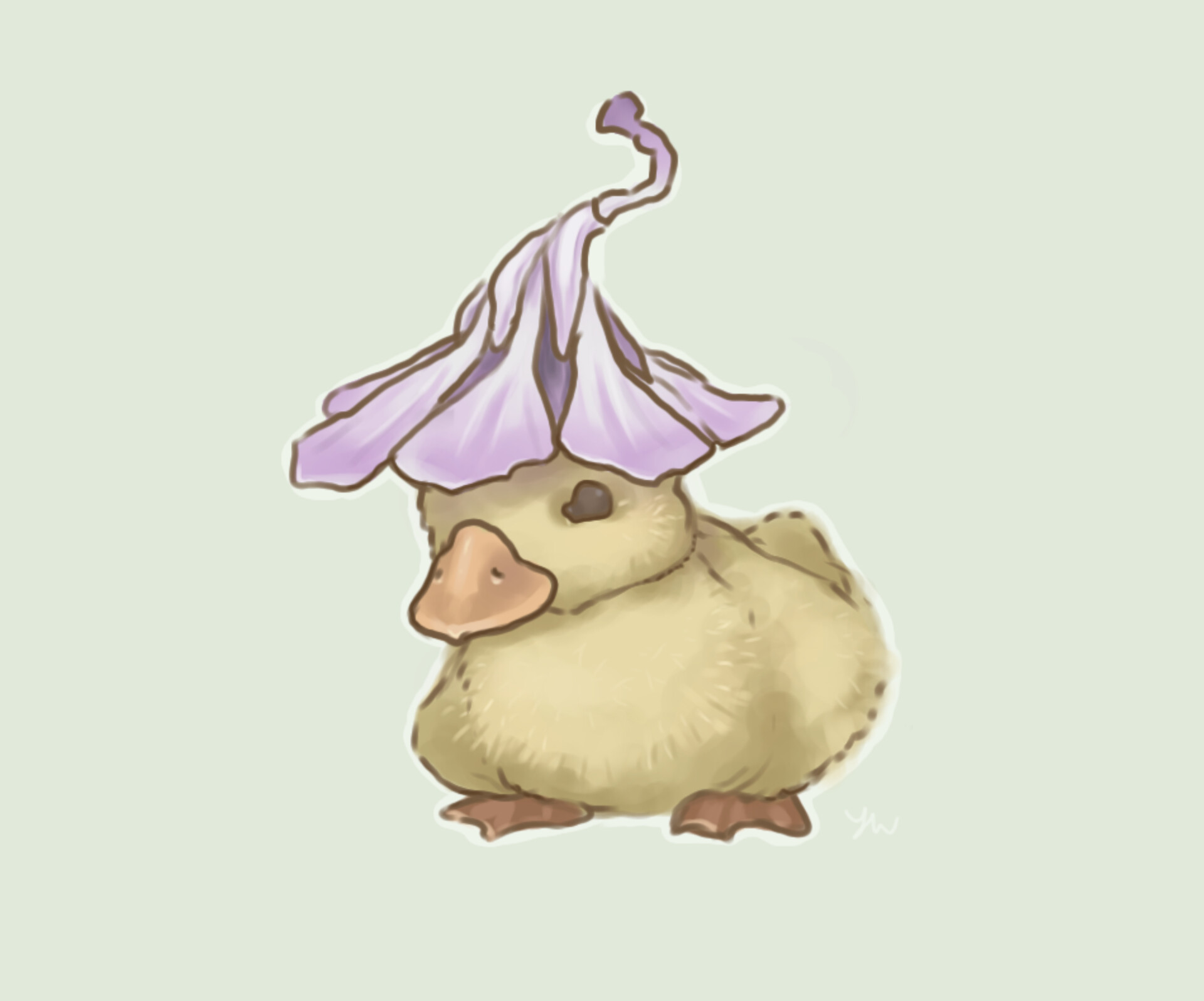 ArtStation - Duck with a flower hat