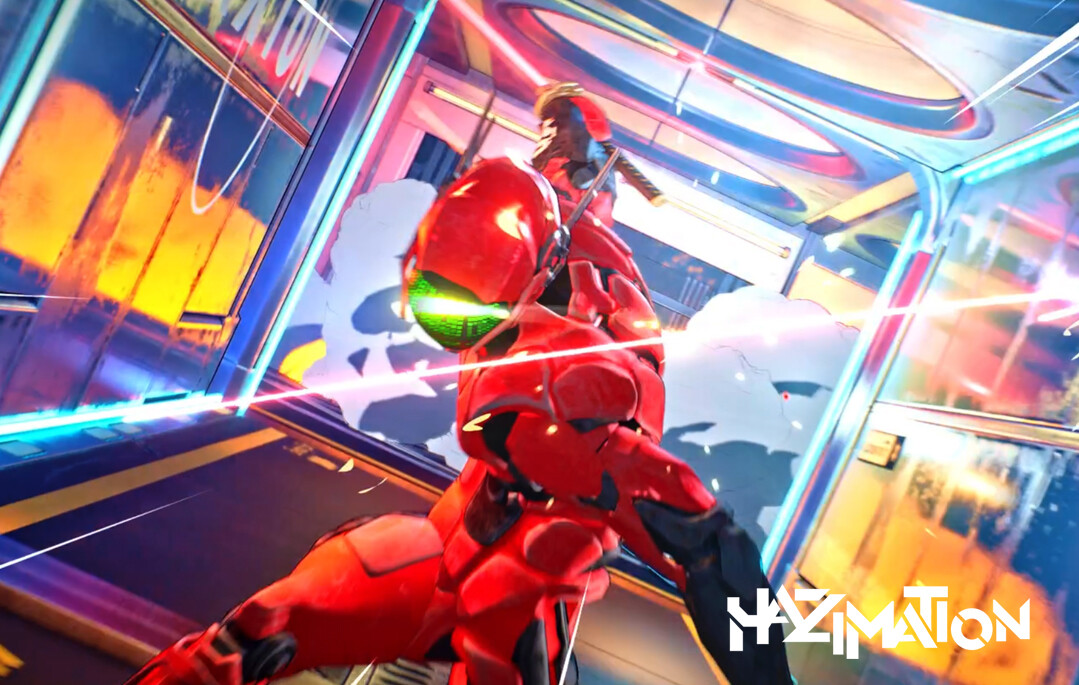 A frame of the killer robot SYNC, from the CG Anime feature film - RIFT. 