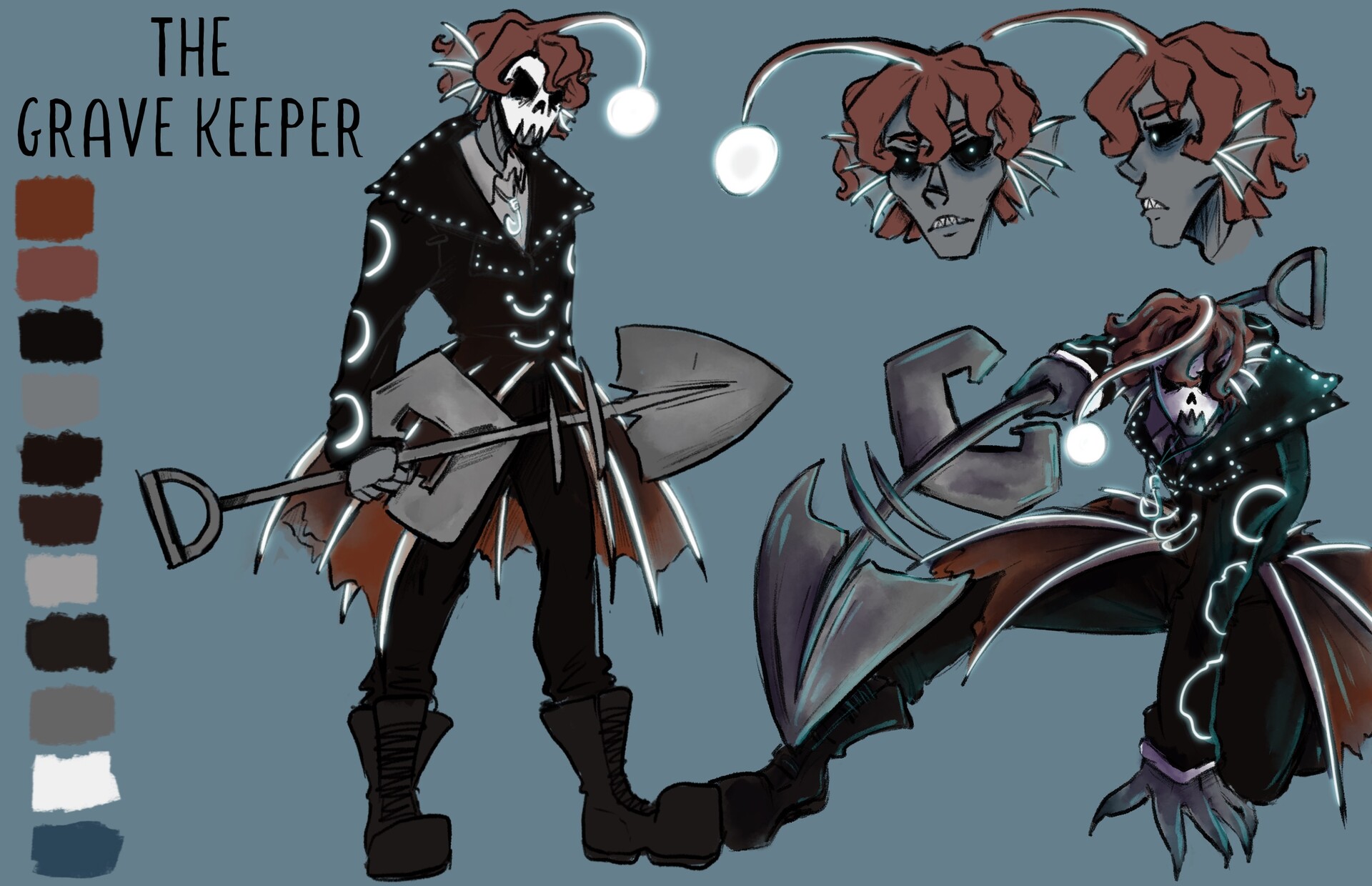 ArtStation Grave keeper character sheet