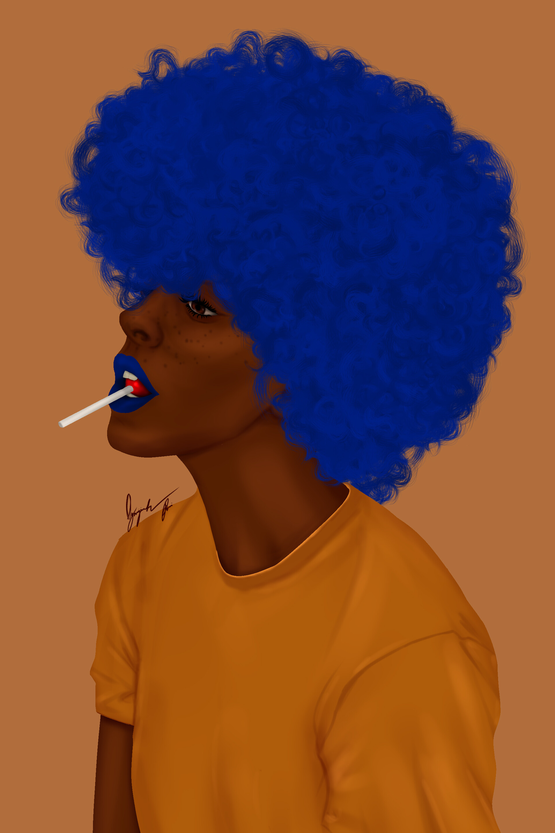 ArtStation - curly hair brush (photoshop)