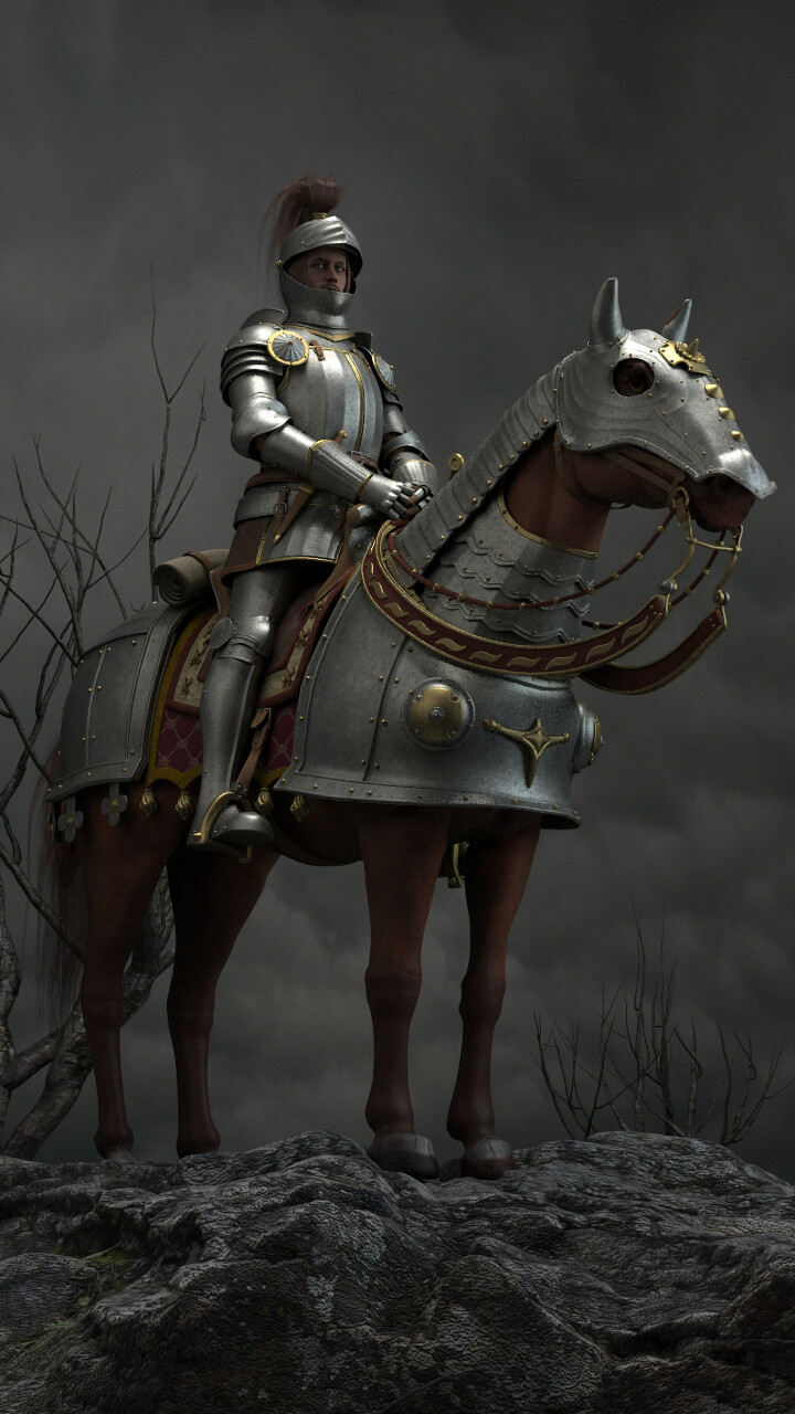 ArtStation - Knight with horse