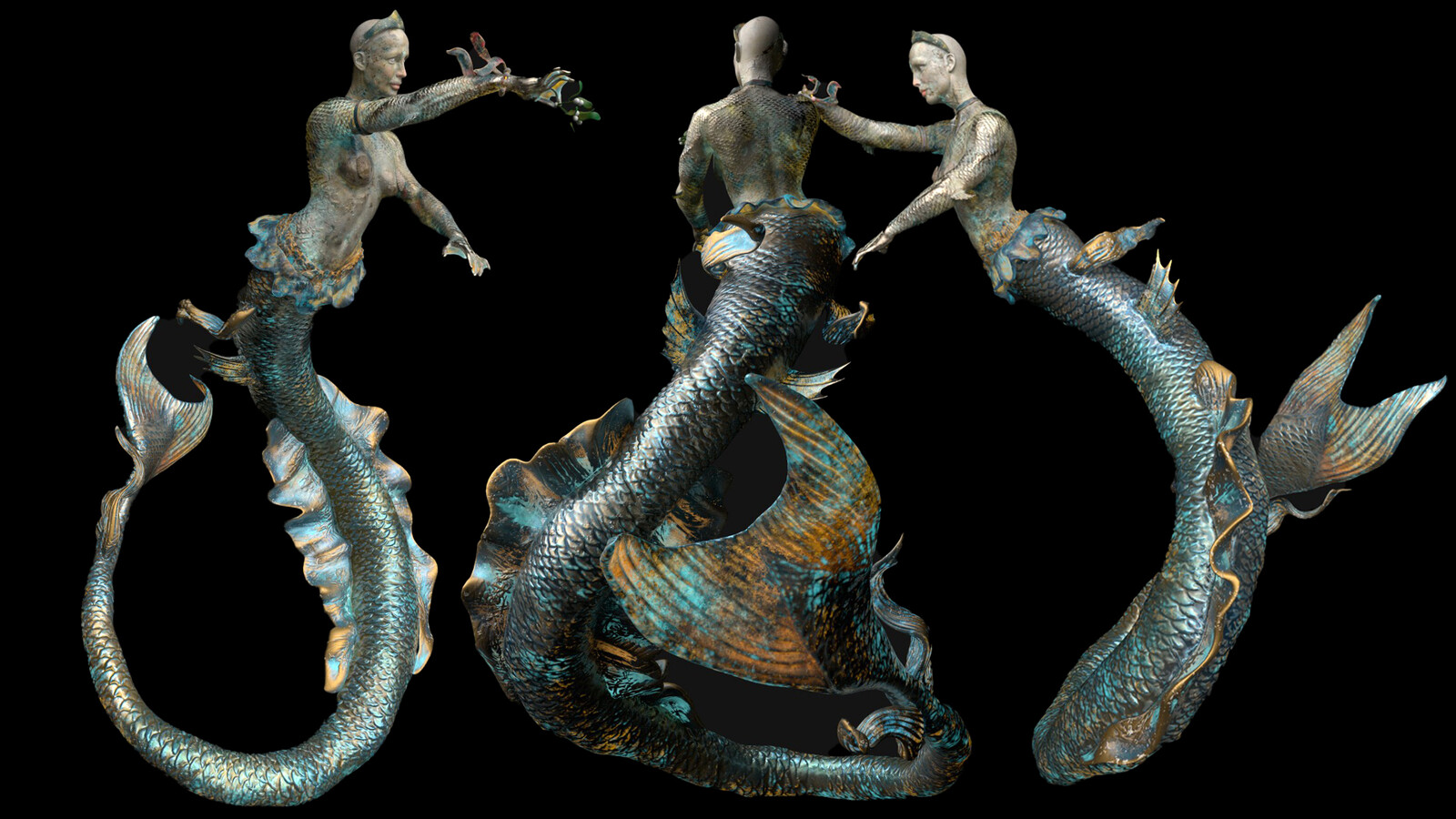 Nixie Mermaid Substance Painter Texturing