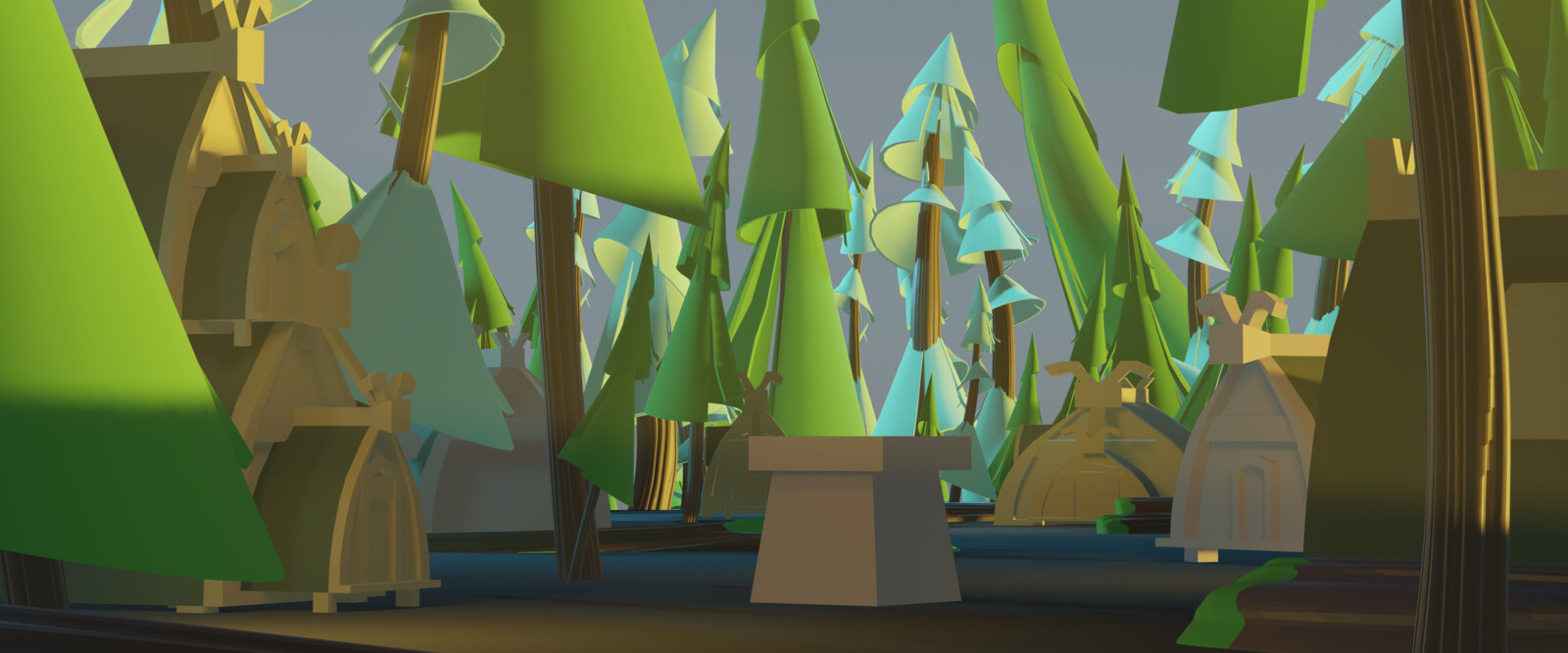 3D basic render in blender used as a base for painting