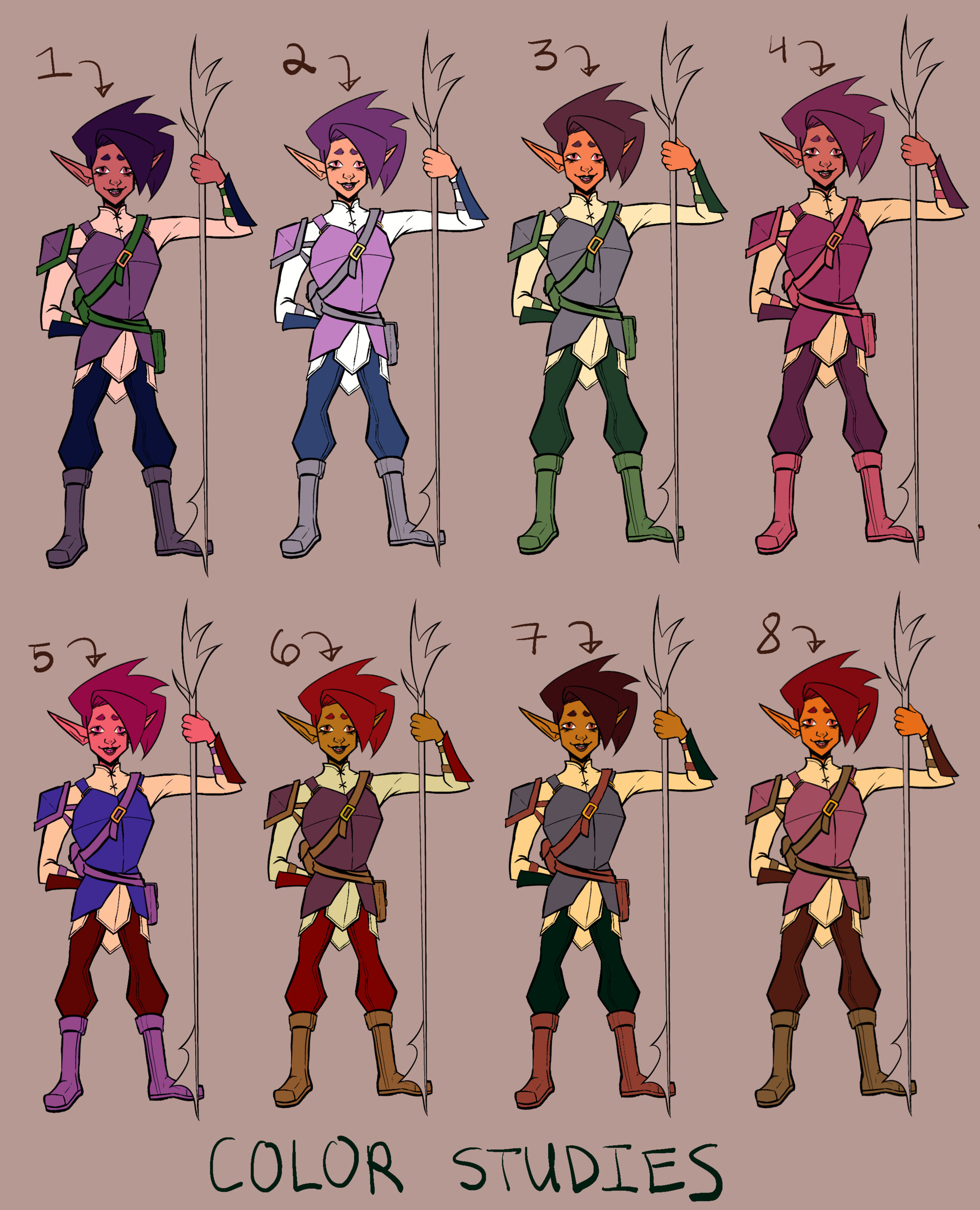 ArtStation - Fantasy Character Color Studies
