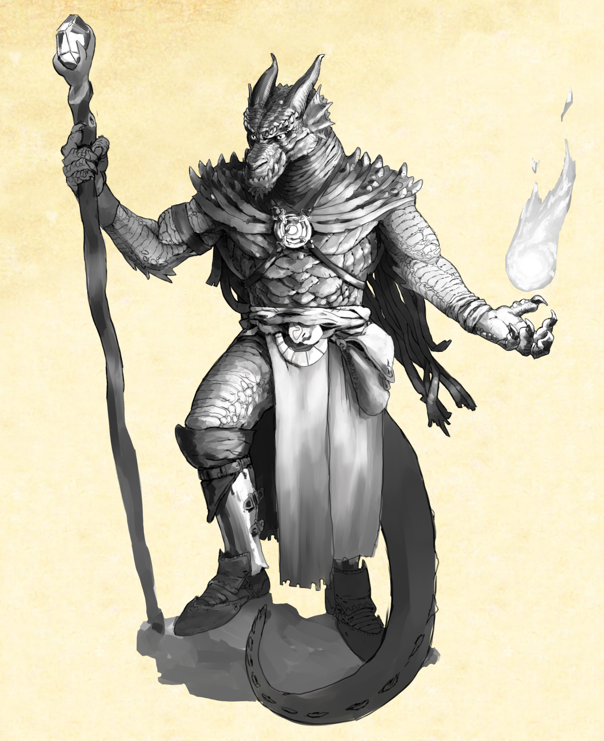 ArtStation Draconian Sorcerer (D&D Inspired)
