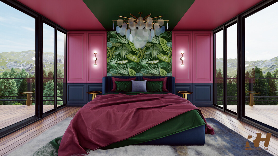 ArtStation - Designing a bedroom with a kitchen