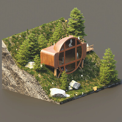 Observing Nature - Isometric Art